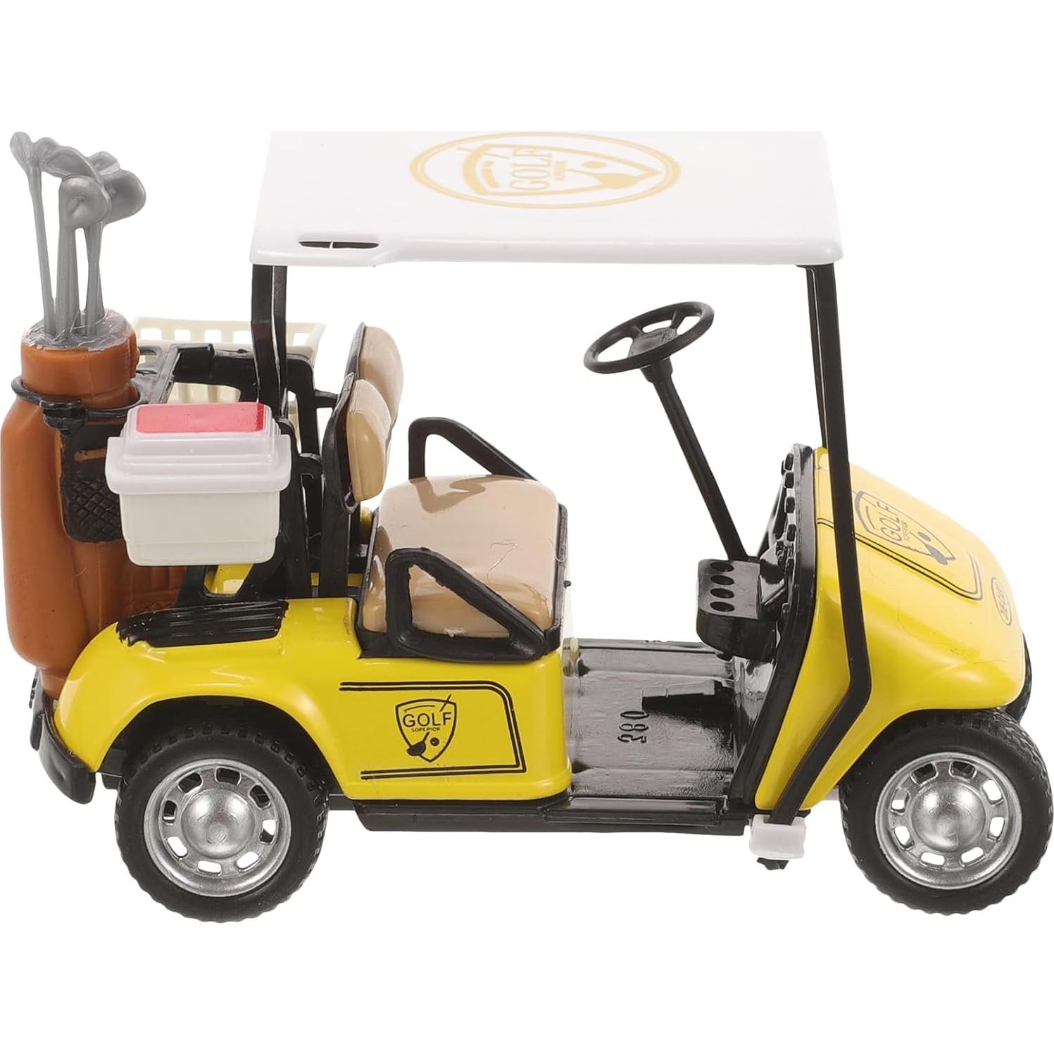 Figurita Carrito de Golf Miniatura Alasum 10x7x4.5cm Amarillo