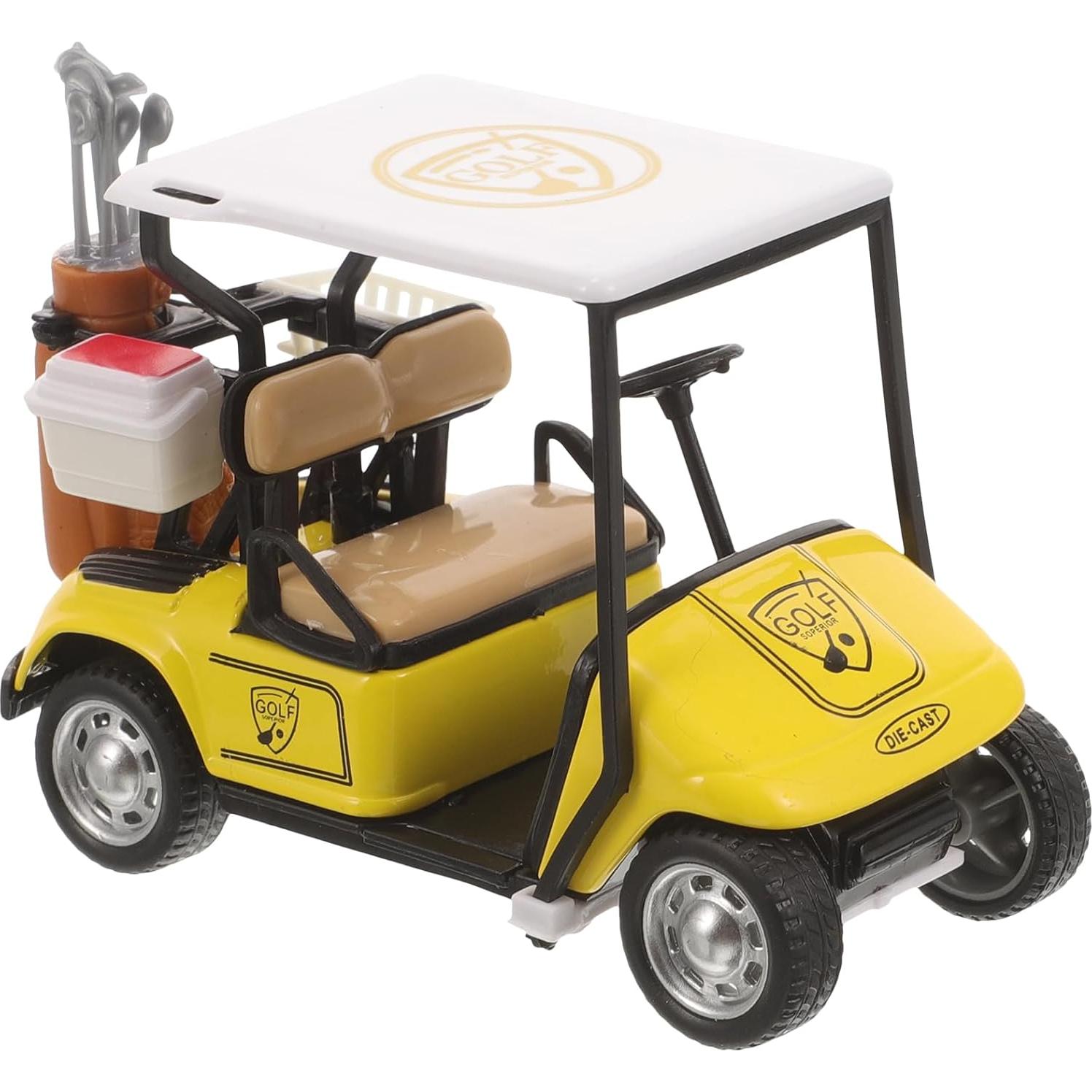 Figurita Carrito de Golf Miniatura Alasum 10x7x4.5cm Amarillo