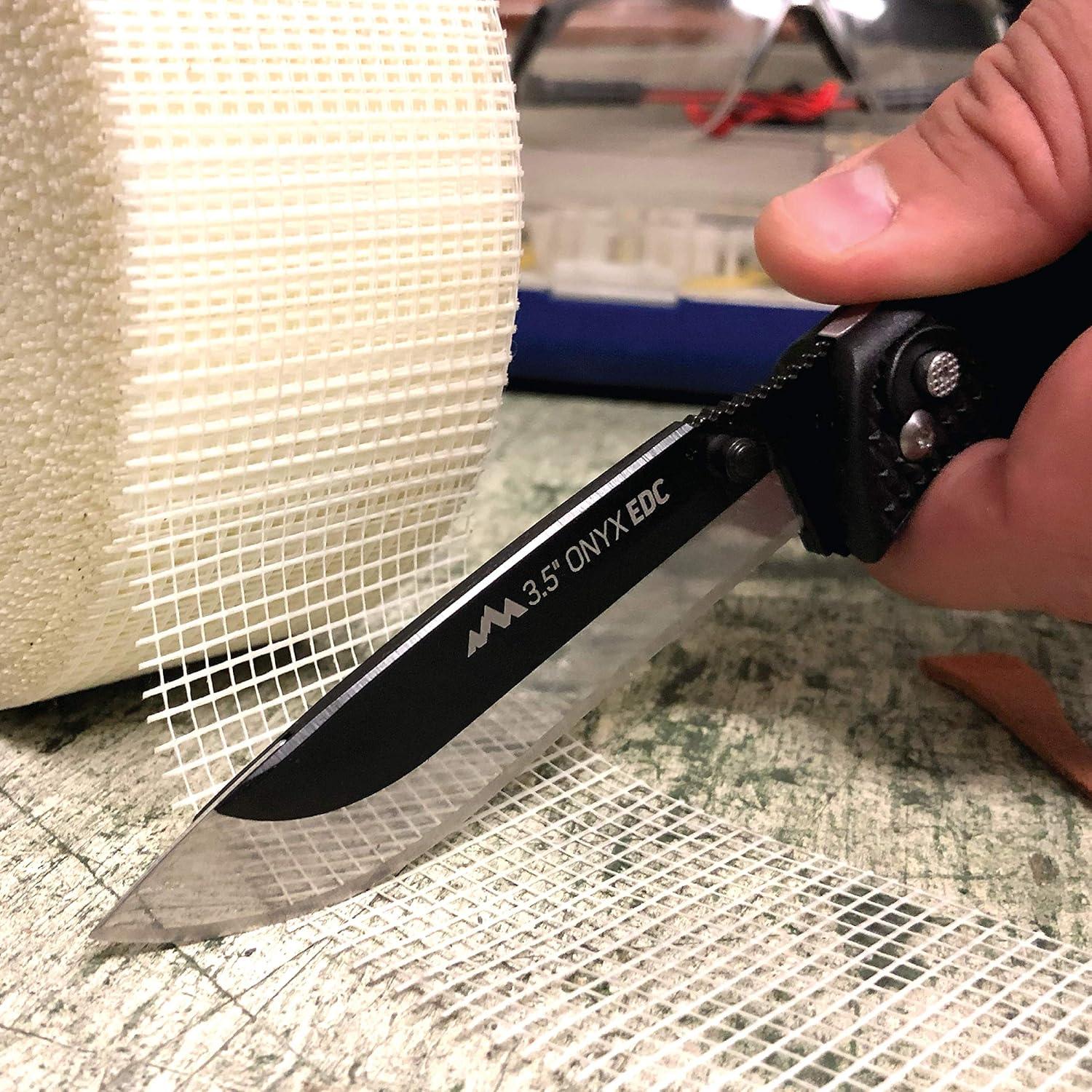 Cuchillo de bolsillo Outdoor Edge Onyx EDC 8.9 cm con hoja reemplazable