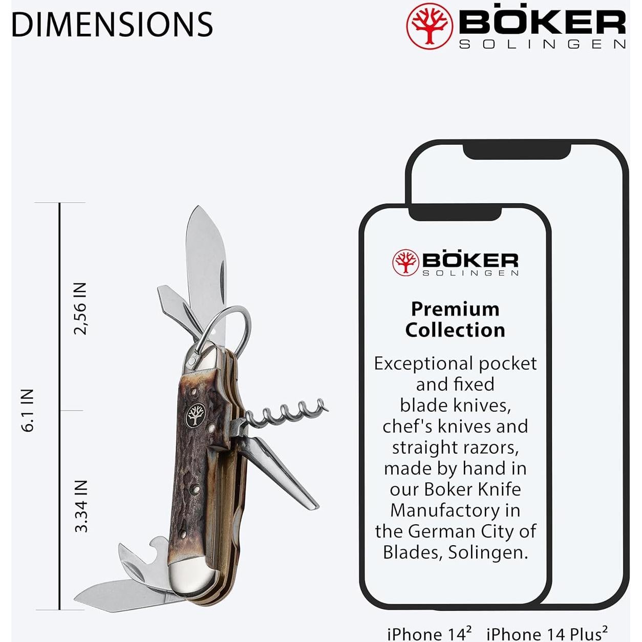 BOKER Camp Knife Stag