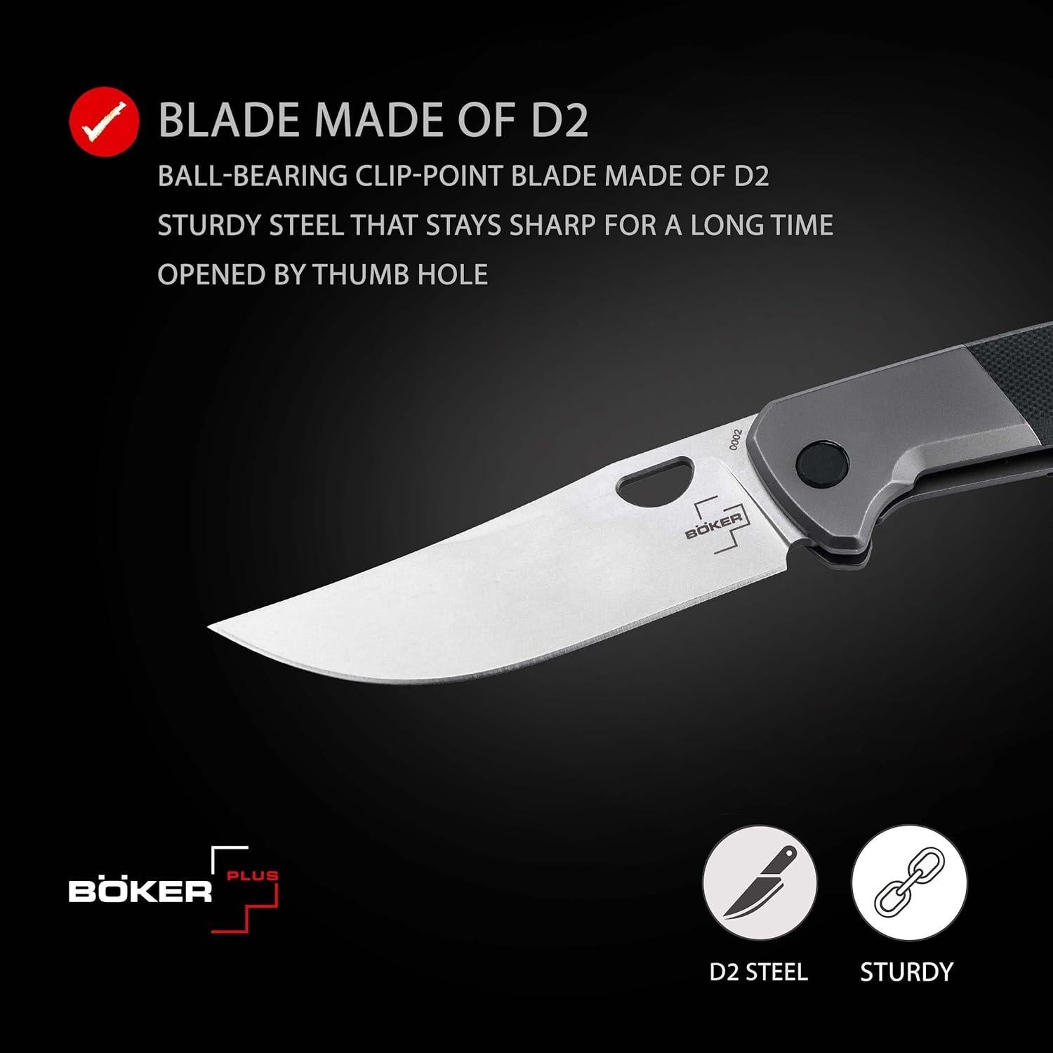 Cuchillo Plegable EDC BÖKER PLUS Elso - Hoja D2 8.5 cm