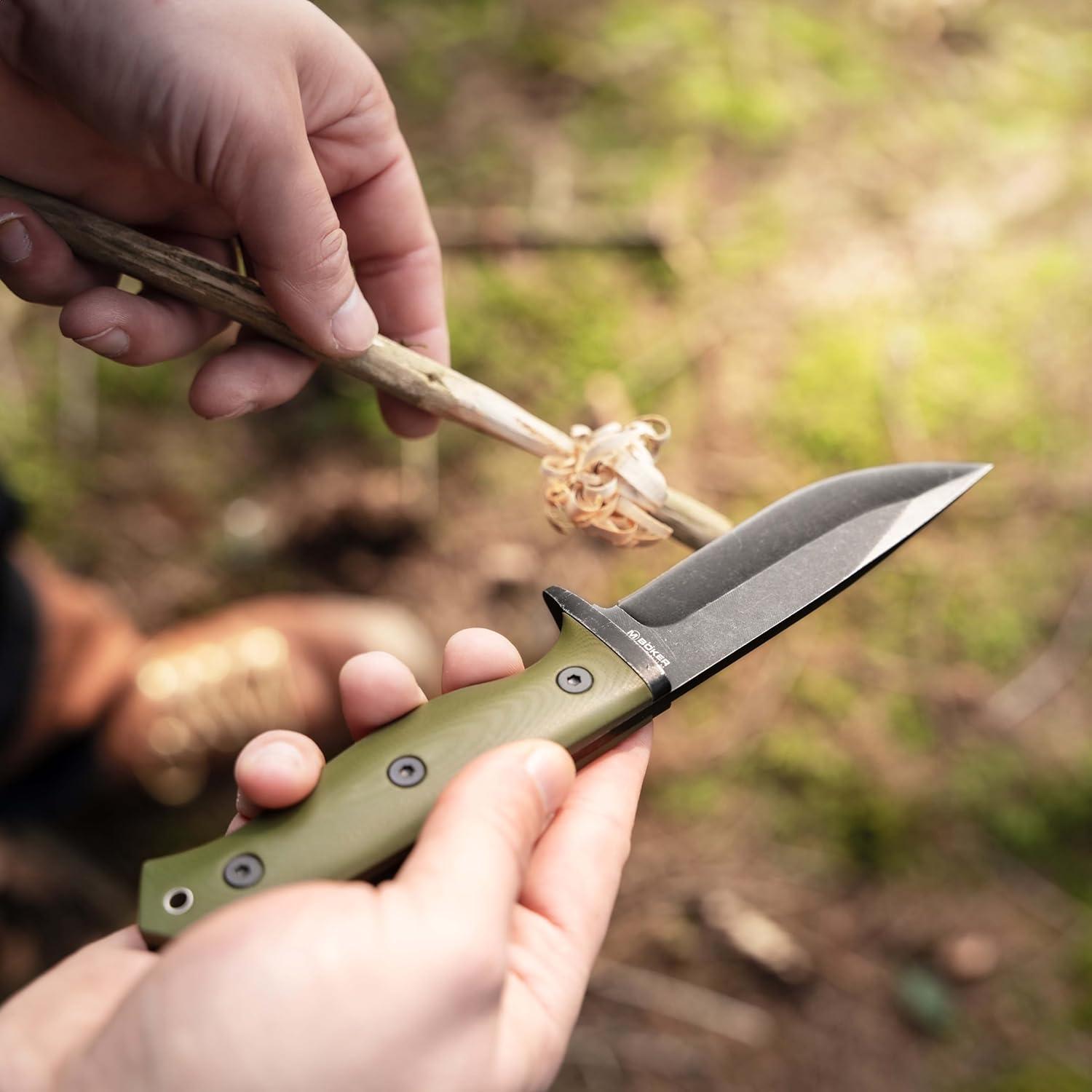 Cuchillo BÖKER MAGNUM Bushcraft Drop 440A con Funda Kydex
