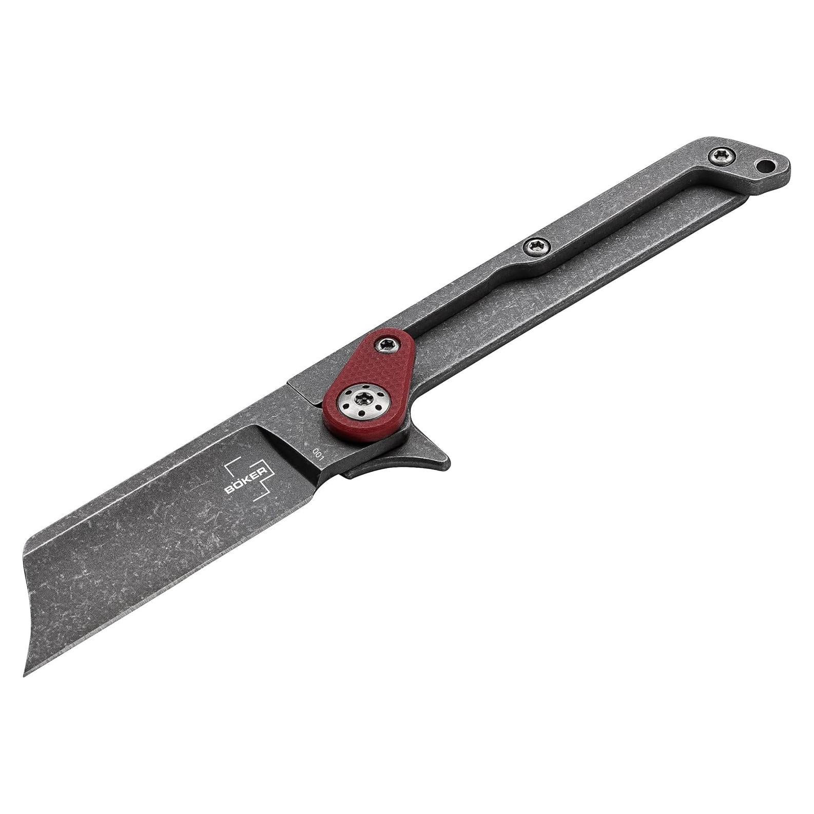 Cuchillo de bolsillo BÖKER PLUS Fragment G10 - EDC ligero rojo