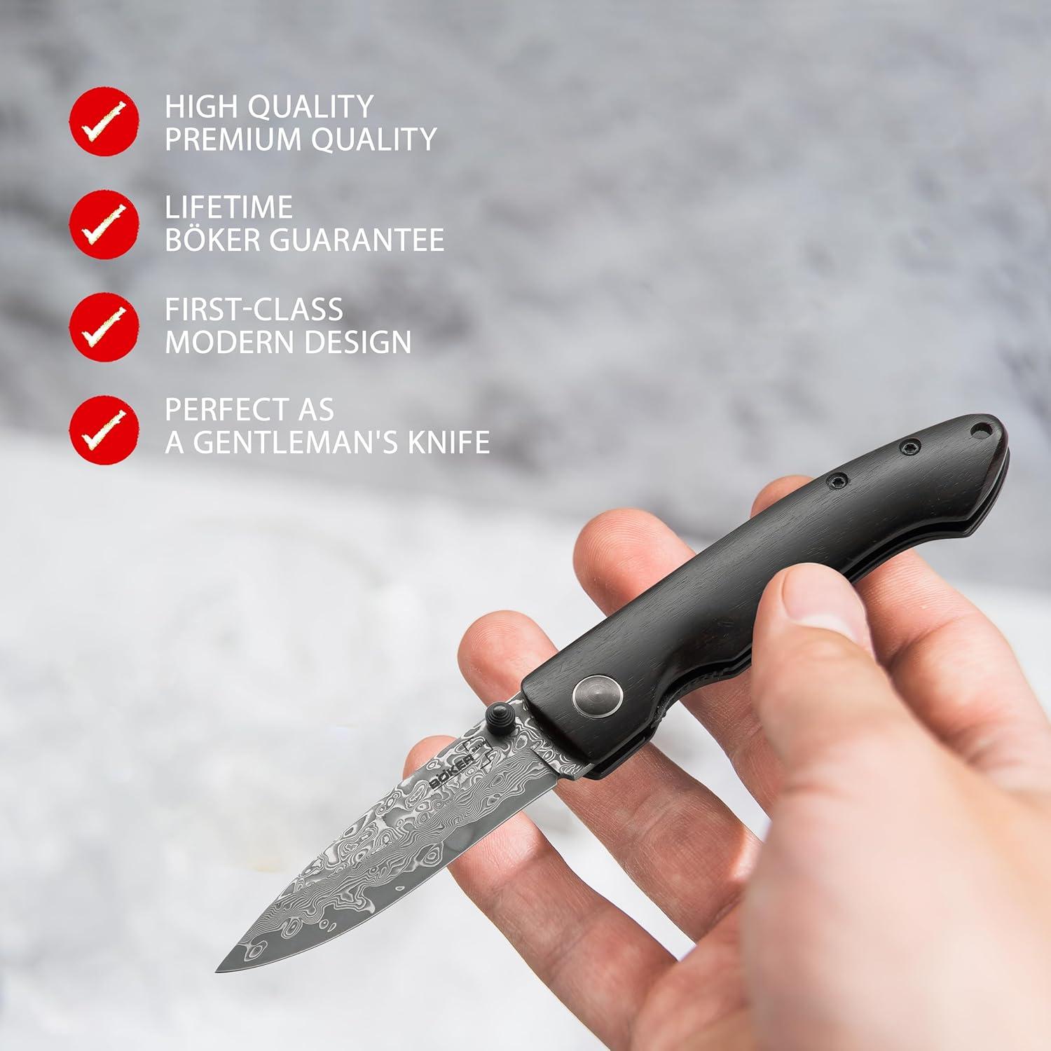 Cuchillo de bolsillo BOKER PLUS Damascus Gent 1 7.1 cm