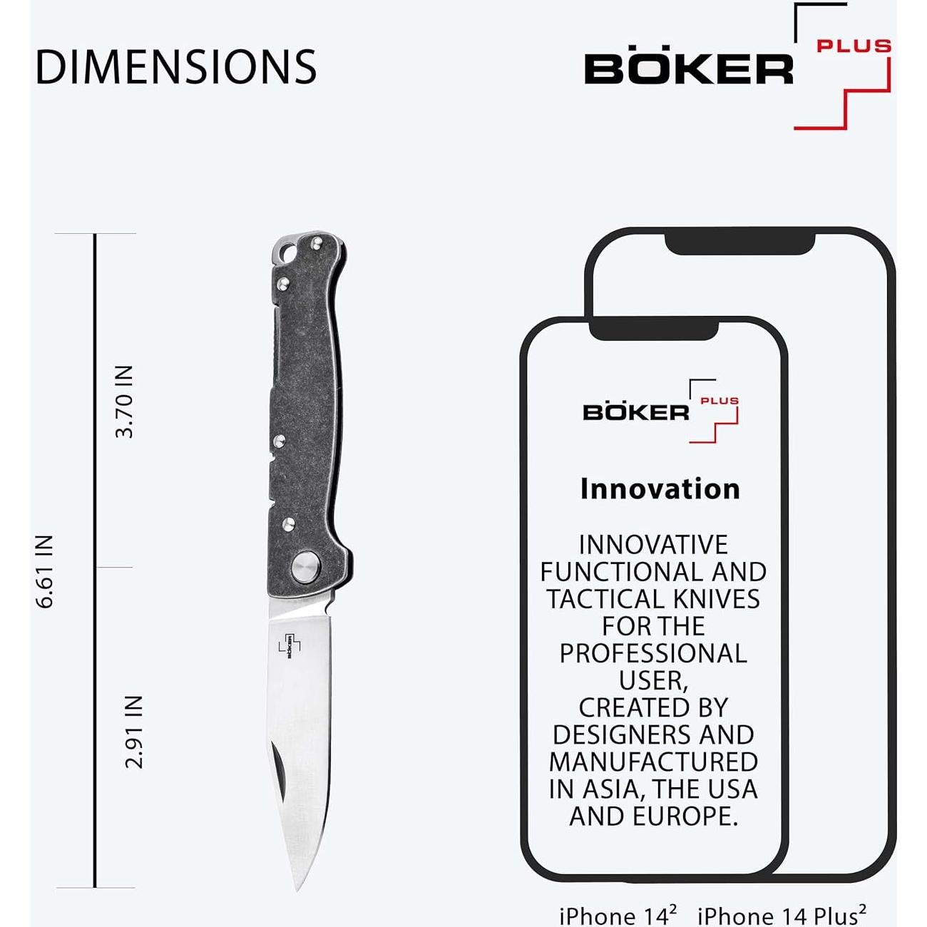 Atlas Backlock Clippoint - classic pocket folding knife with steel handle - D2 blade - Backlock knife case