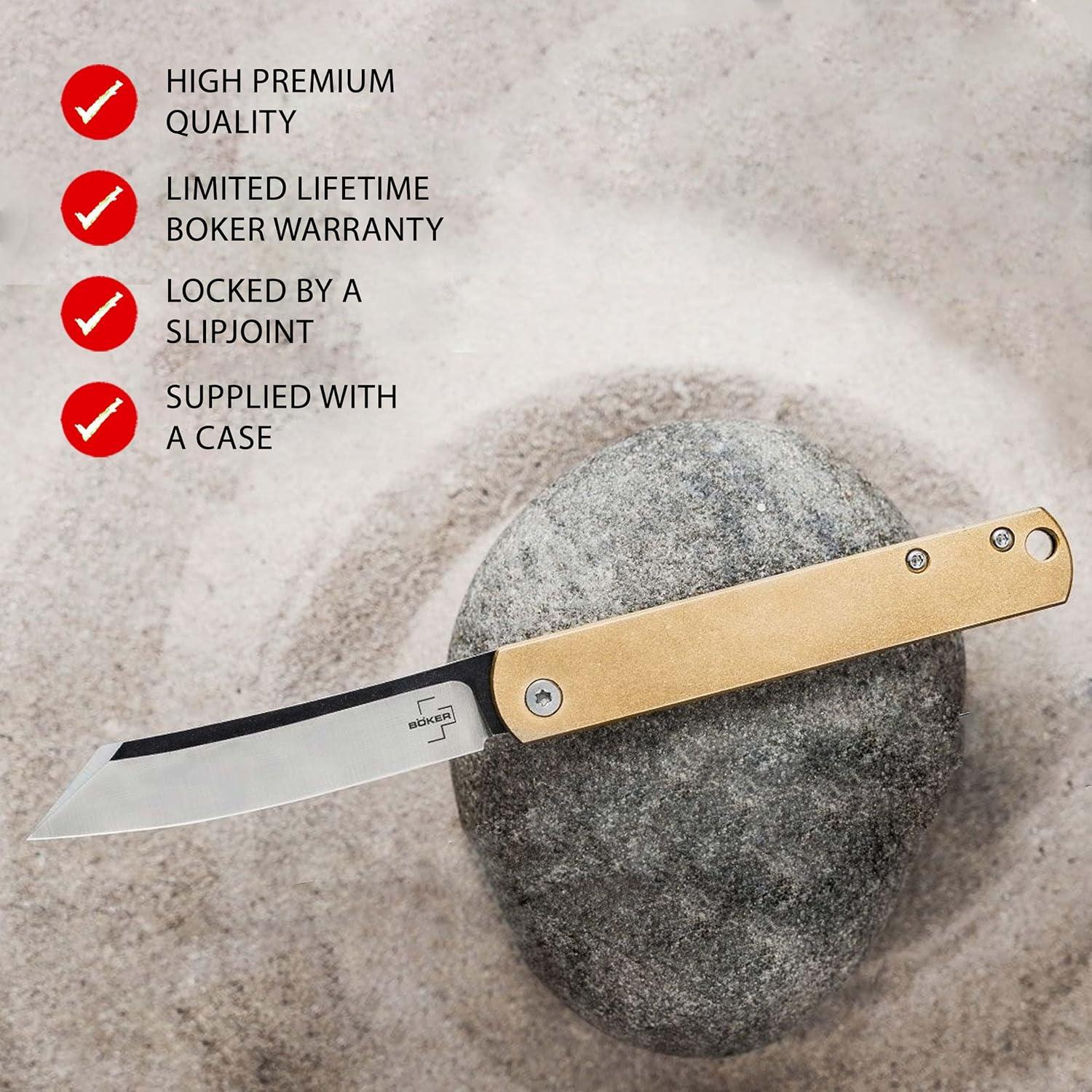 Cuchillo de bolsillo Boker Zenshin 42 Latón 7.5cm 440C