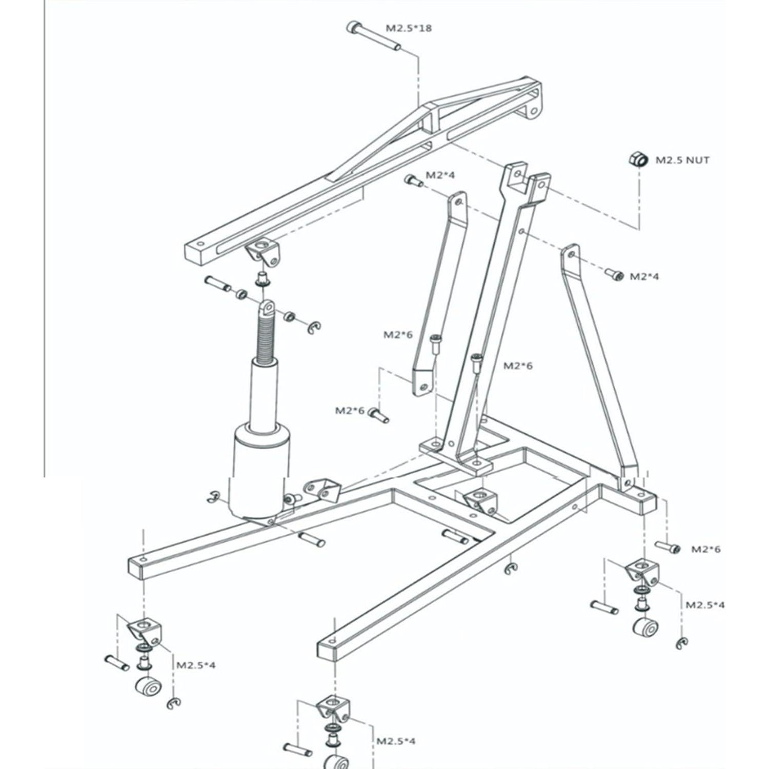 Grúa de Simulación RC REDSPIDER Hanger 15x9x15.8cm 249.5g