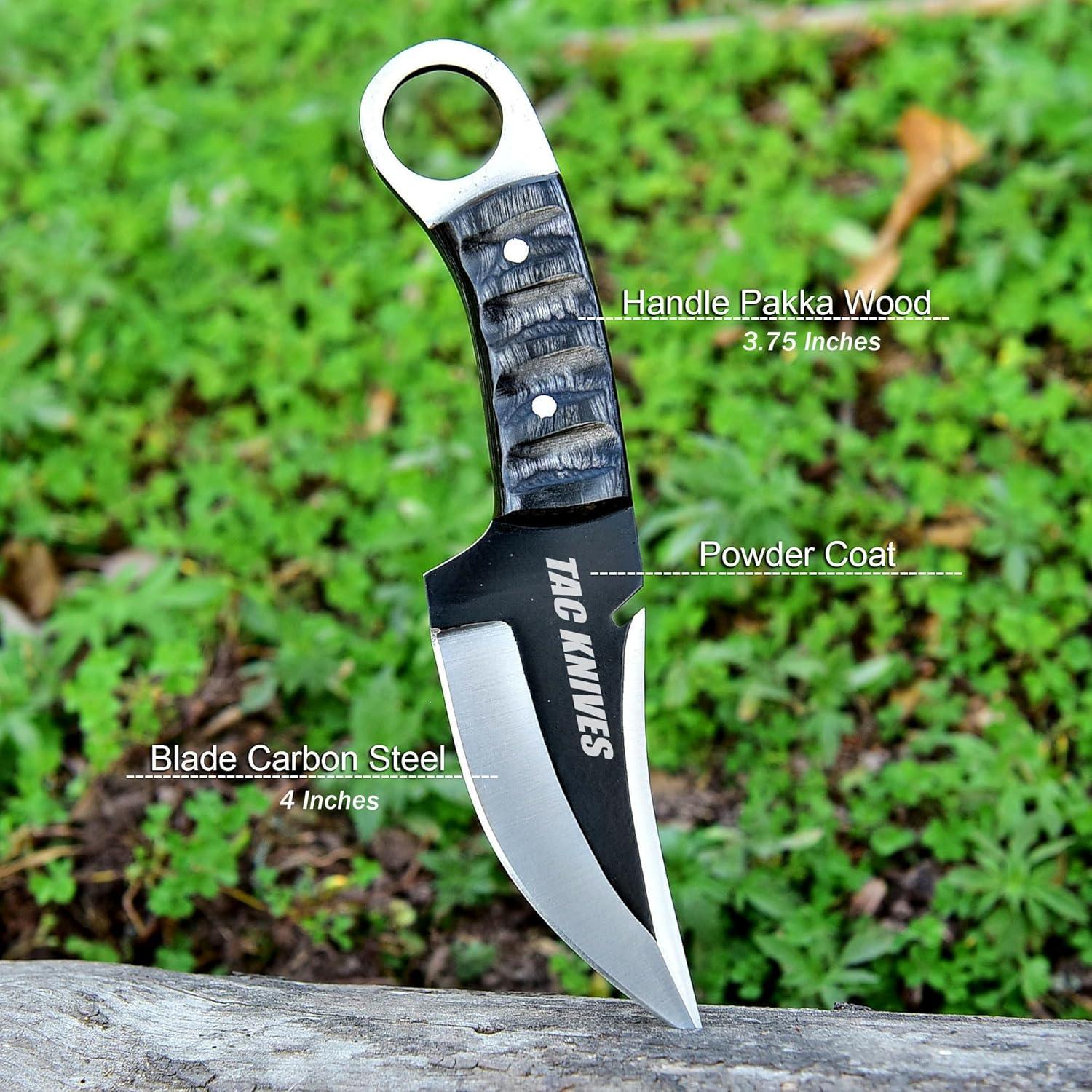 Cuchillo de Supervivencia TAC KNIVES 20.32 cm Acero 1095 Negro