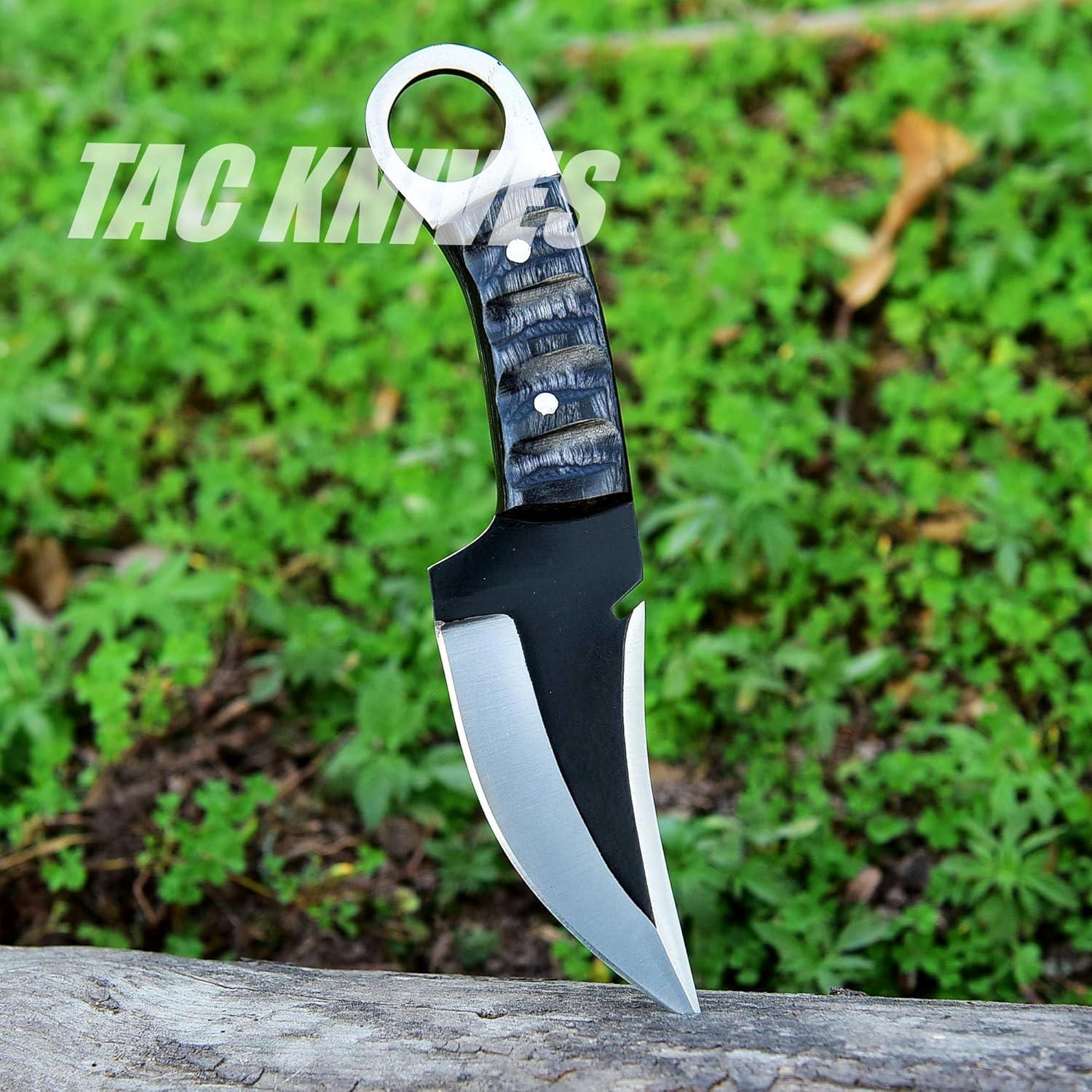 Cuchillo de Supervivencia TAC KNIVES 20.32 cm Acero 1095 Negro