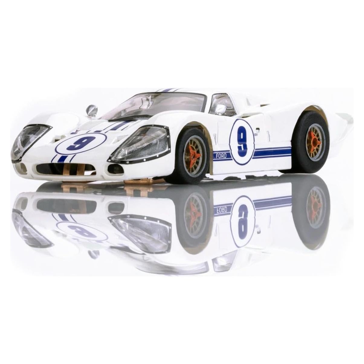 Coche Slot AFX Ford GT40 Mark IV #9 Blanco Escala HO 1/64
