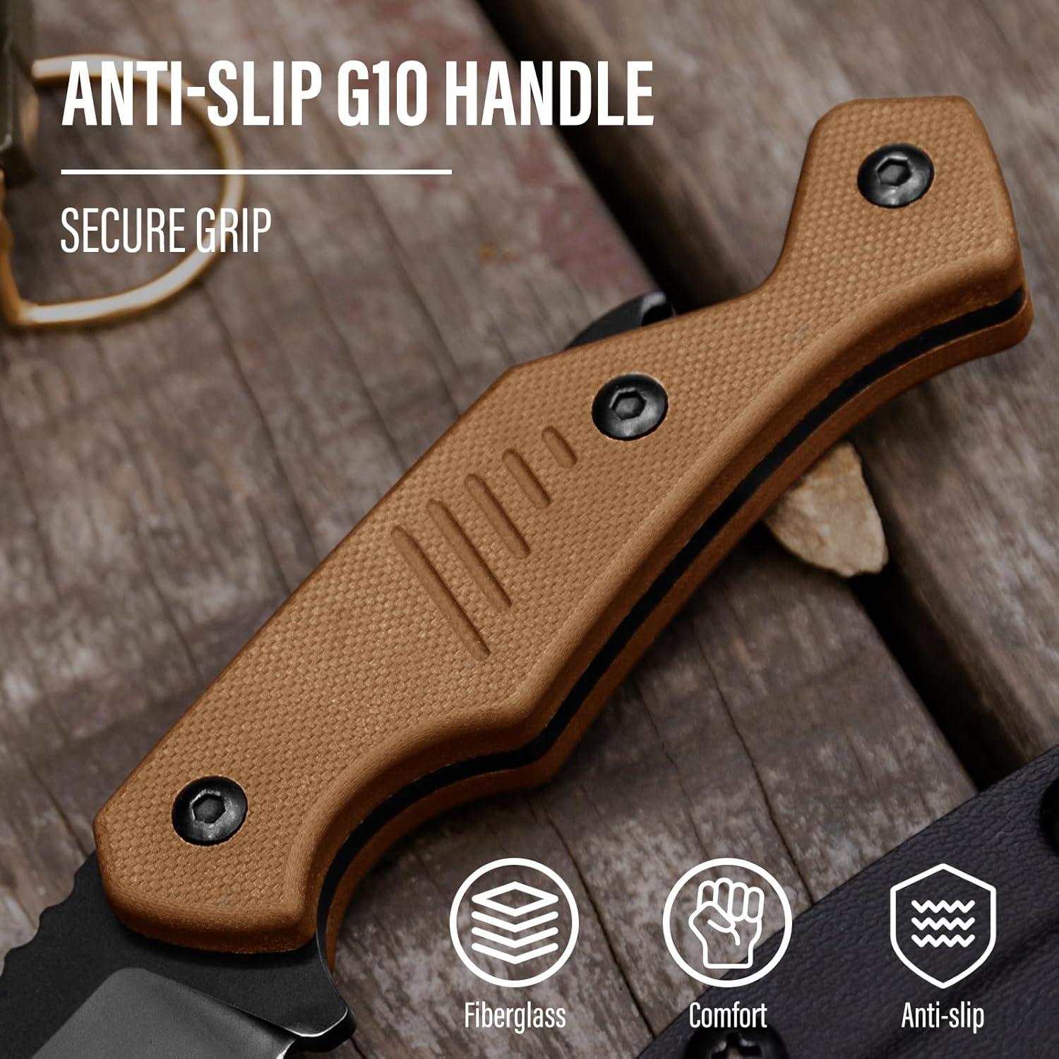 Cuchillo de Hoja Fija Dispatch con Funda Kydex 8cm