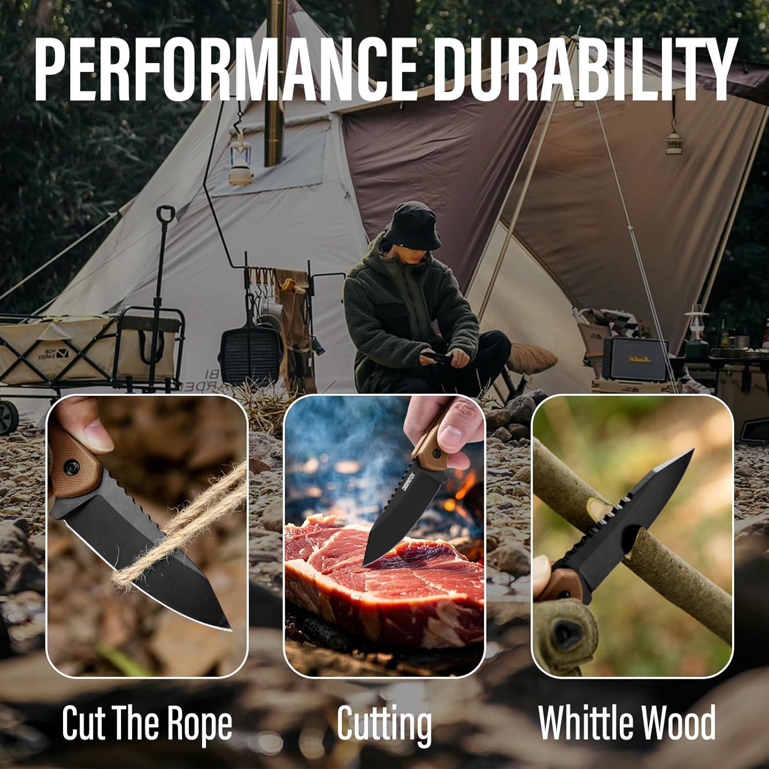 Cuchillo de Hoja Fija Dispatch con Funda Kydex 8cm