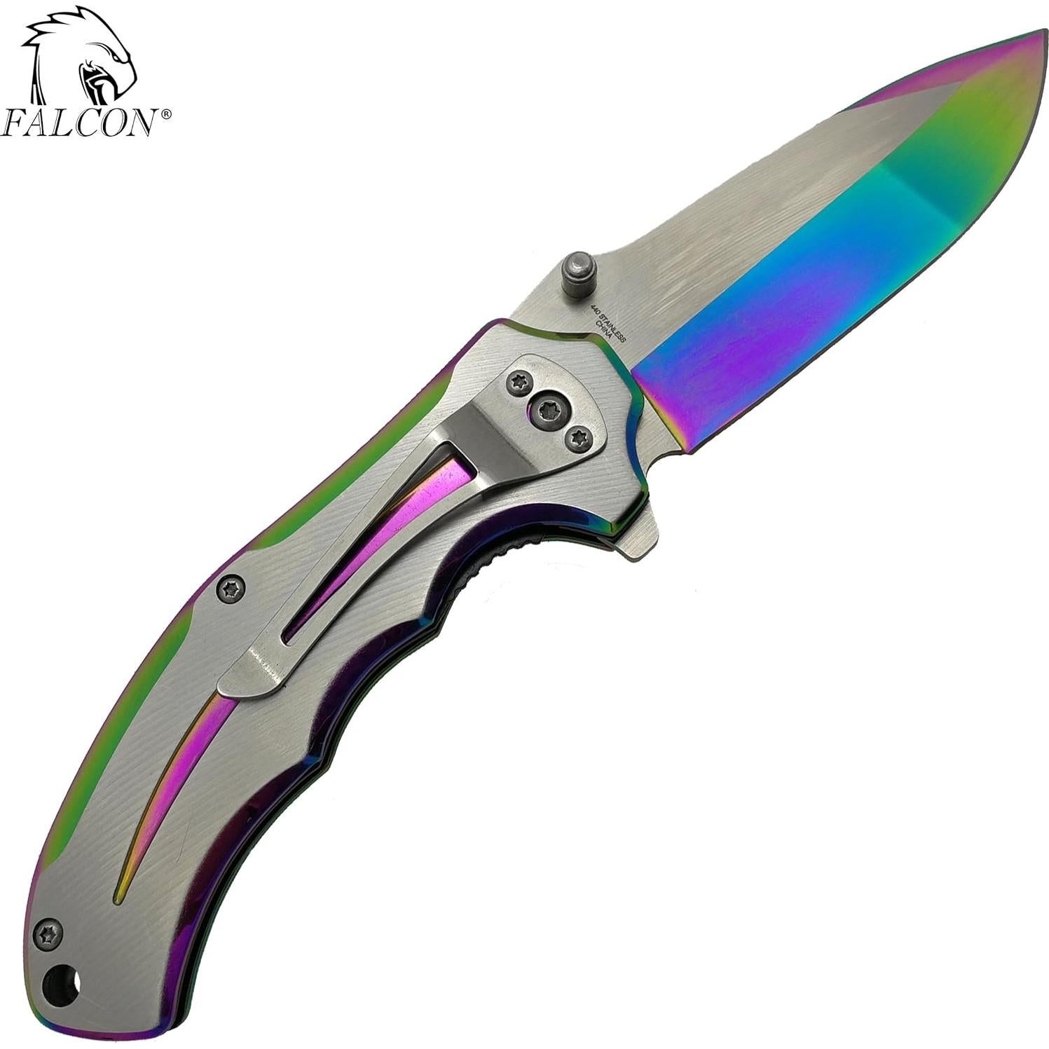 Cuchillo de bolsillo plegable Falcon 20.32 cm acero inoxidable