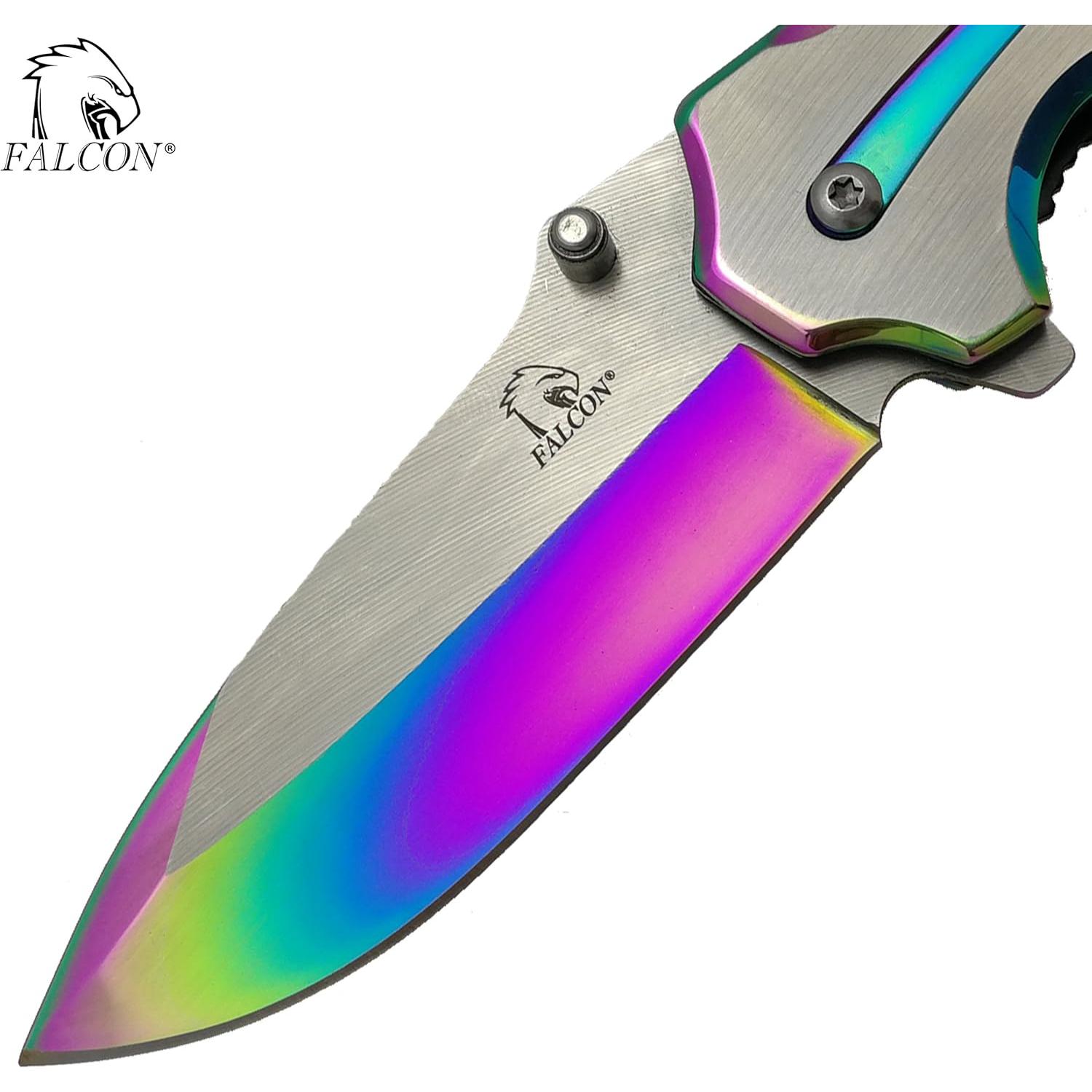 Cuchillo de bolsillo plegable Falcon 20.32 cm acero inoxidable