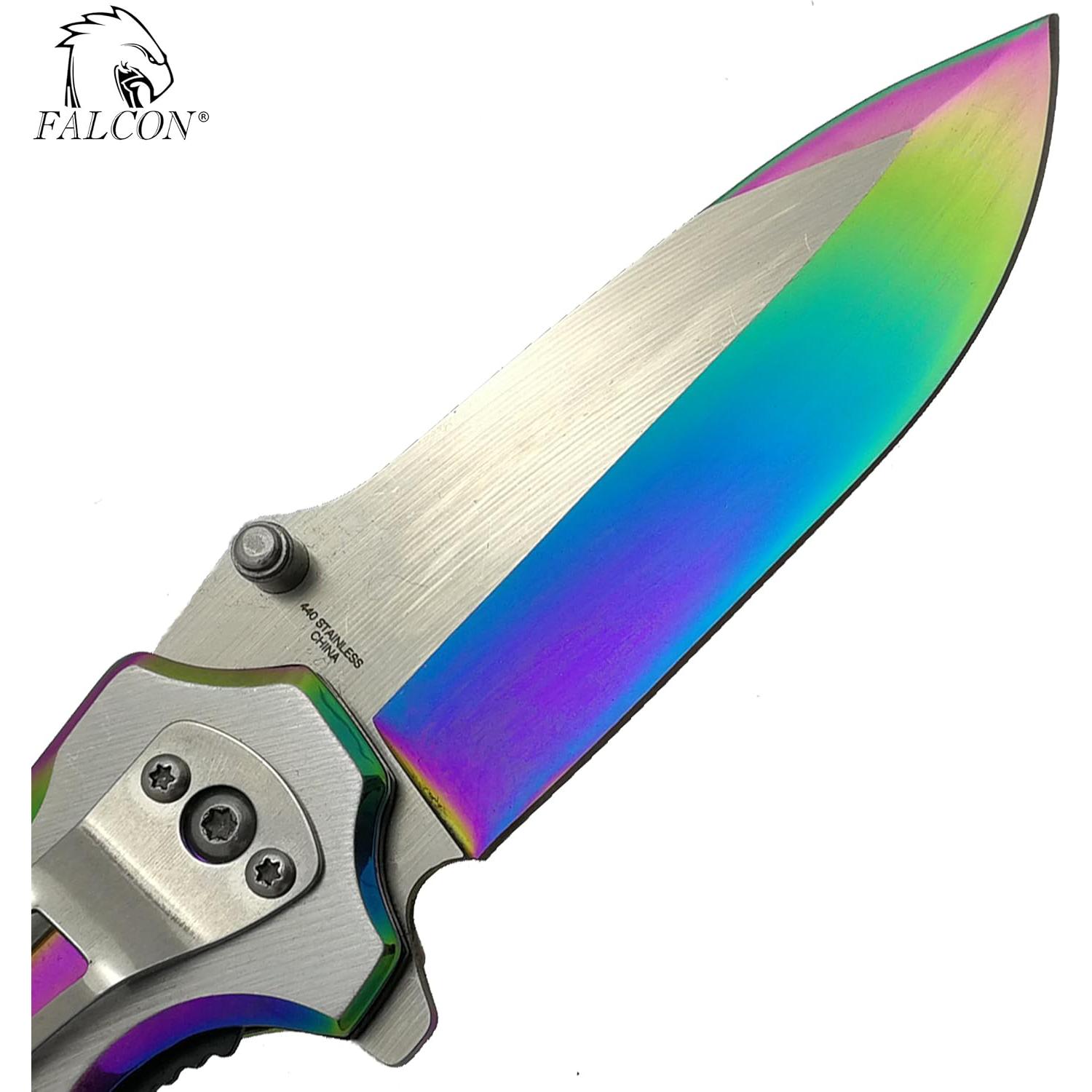 Cuchillo de bolsillo plegable Falcon 20.32 cm acero inoxidable