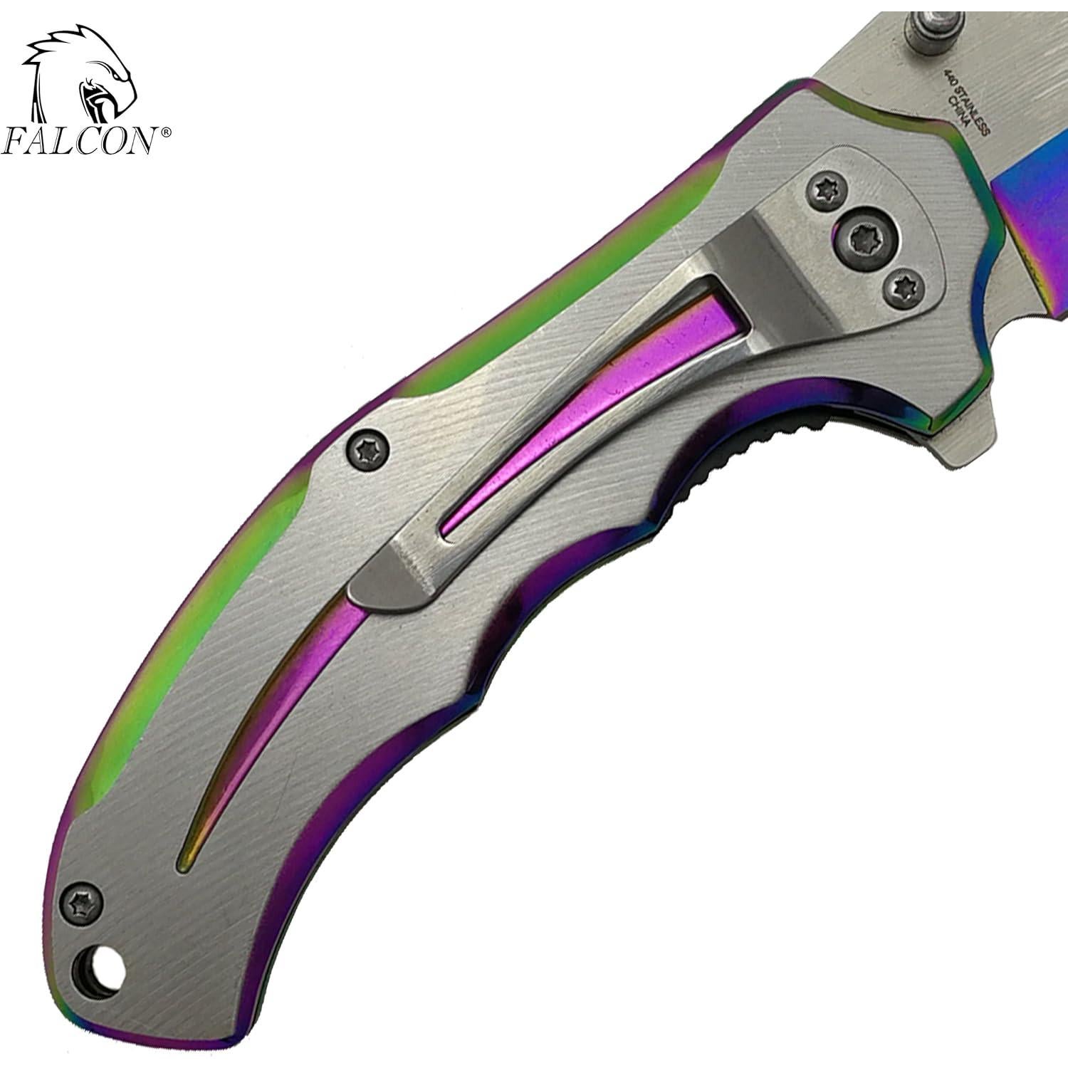 Cuchillo de bolsillo plegable Falcon 20.32 cm acero inoxidable