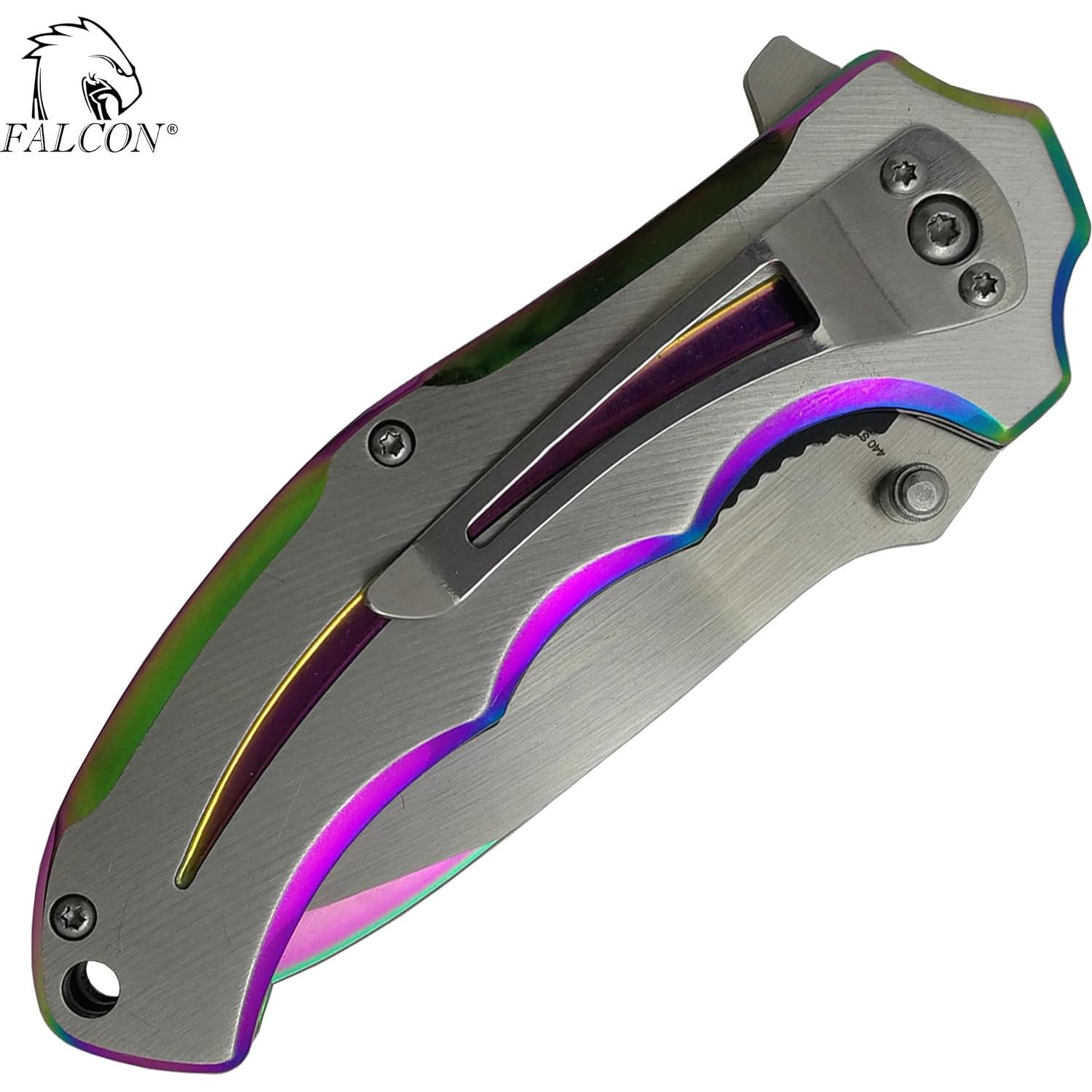 Cuchillo de bolsillo plegable Falcon 20.32 cm acero inoxidable