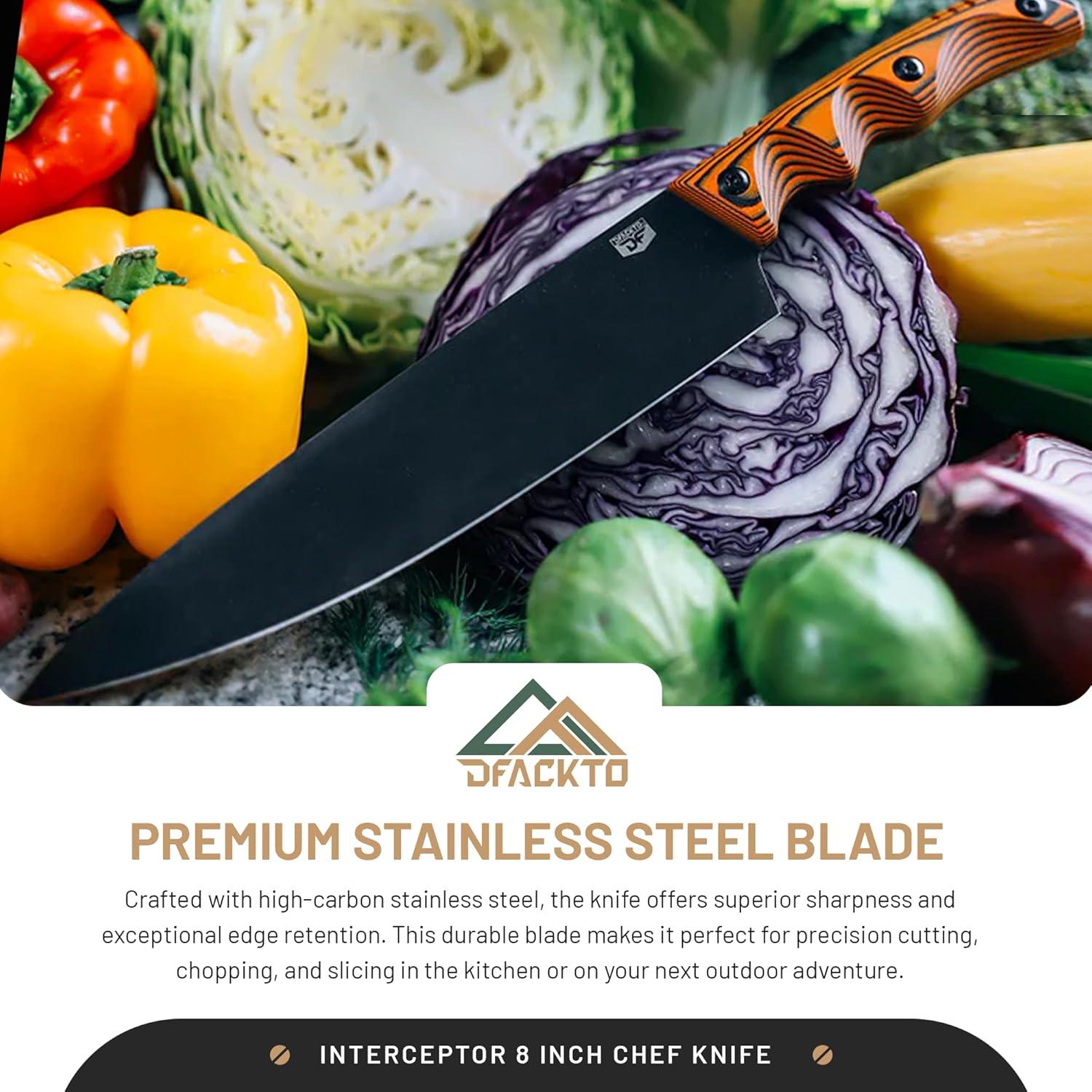 Cuchillo de Chef DFACKTO Interceptor 20.3 cm Acero Inoxidable Naranja