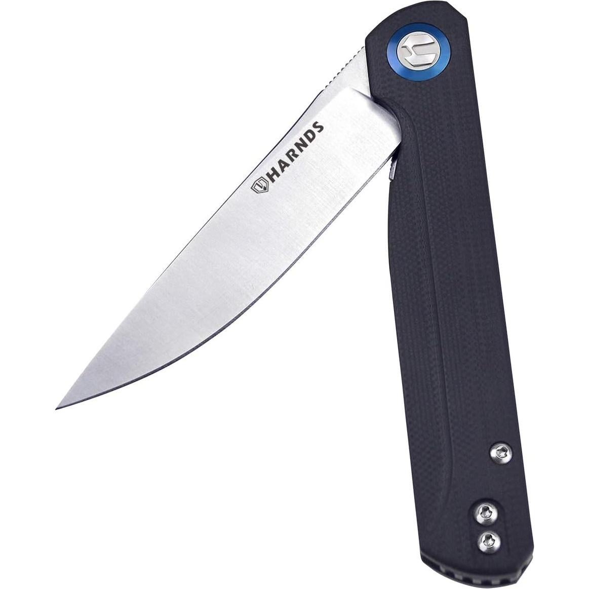 Cuchillo Plegable Harnds Wind Acero Sandvik 7.39 cm Negro
