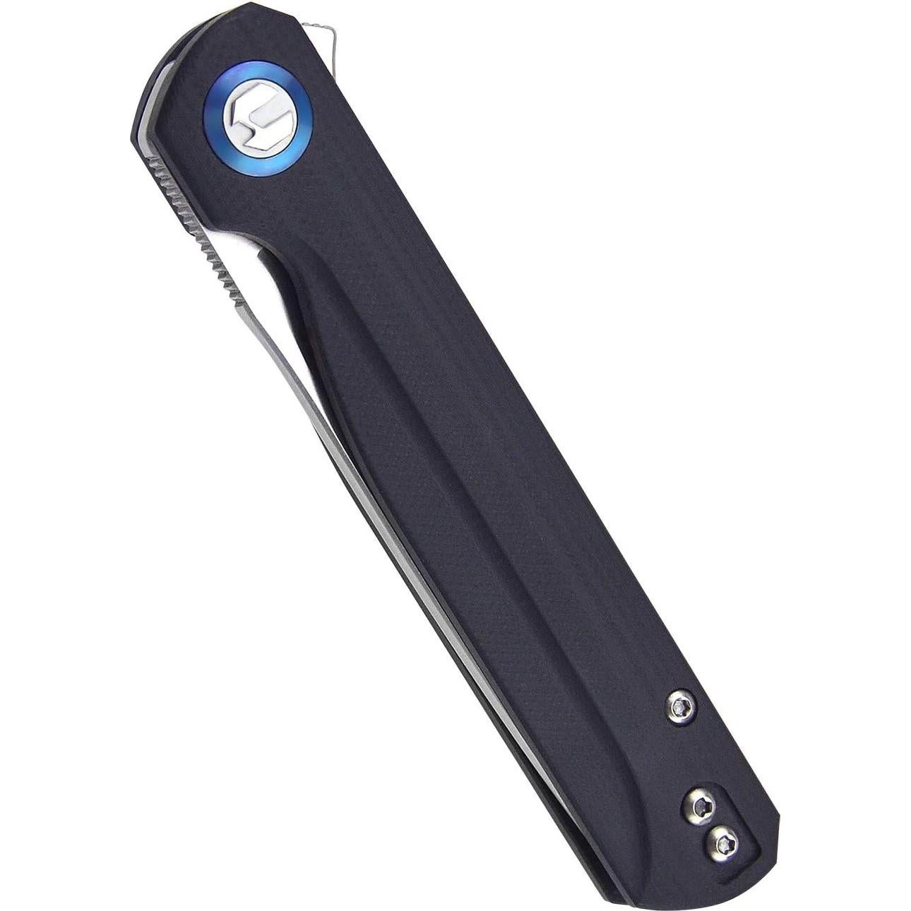 Cuchillo Plegable Harnds Wind Acero Sandvik 7.39 cm Negro