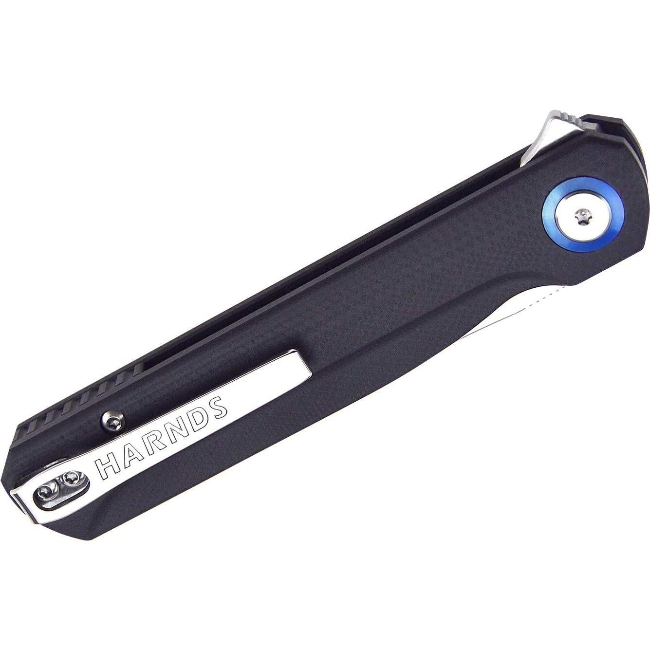 Cuchillo Plegable Harnds Wind Acero Sandvik 7.39 cm Negro