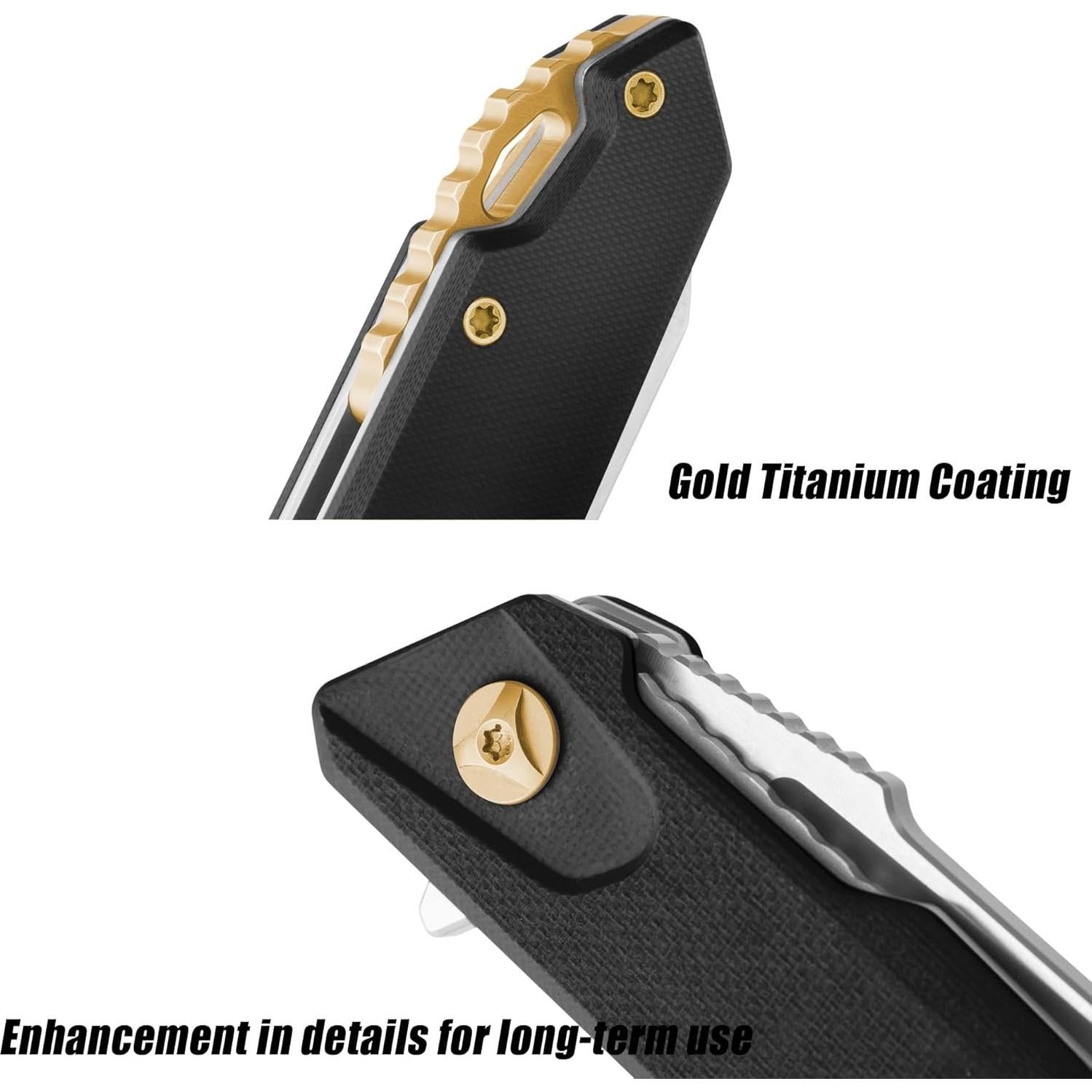 Cuchillo Plegable FLISSA G10 Negro Hoja Acero D2 11.43 cm