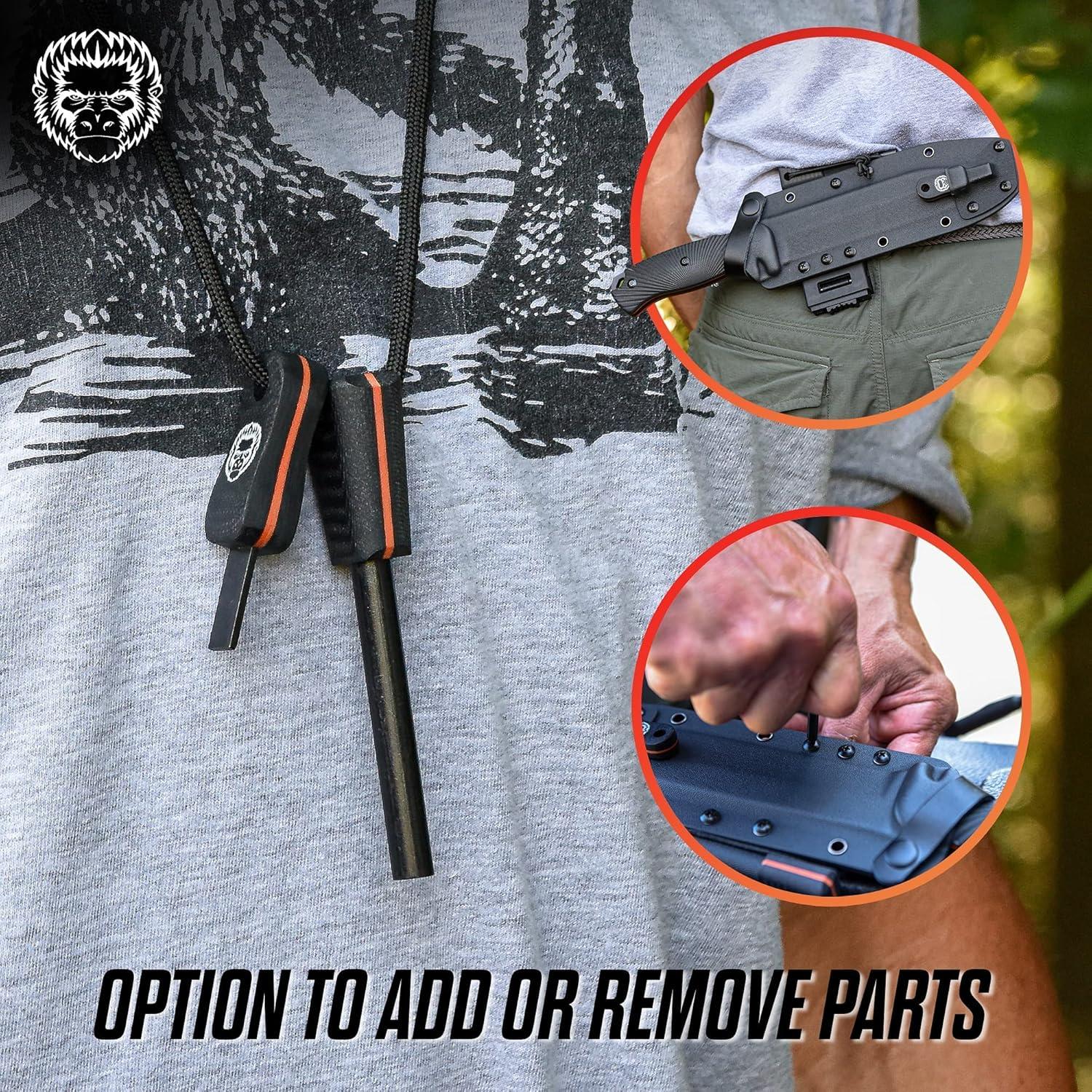 Cuchillo de Caza Holtzman's Gorilla Survival con Funda y Accesorios