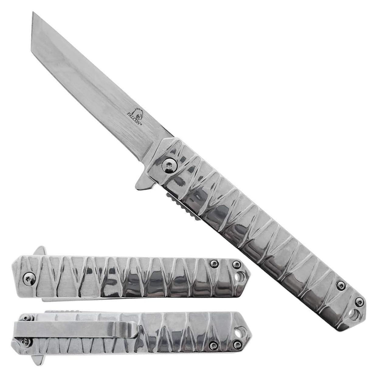 Cuchillo de bolsillo plegable Falcon Tanto 20.32 cm acero inoxidable