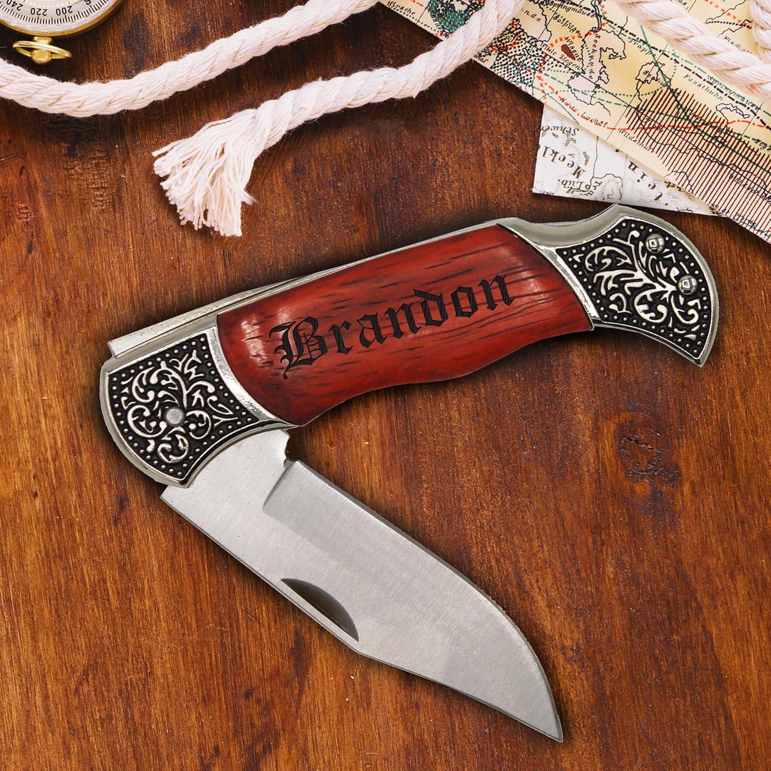 Cuchillo Plegable Mis Recuerdos Personales con Mango de Palisandro