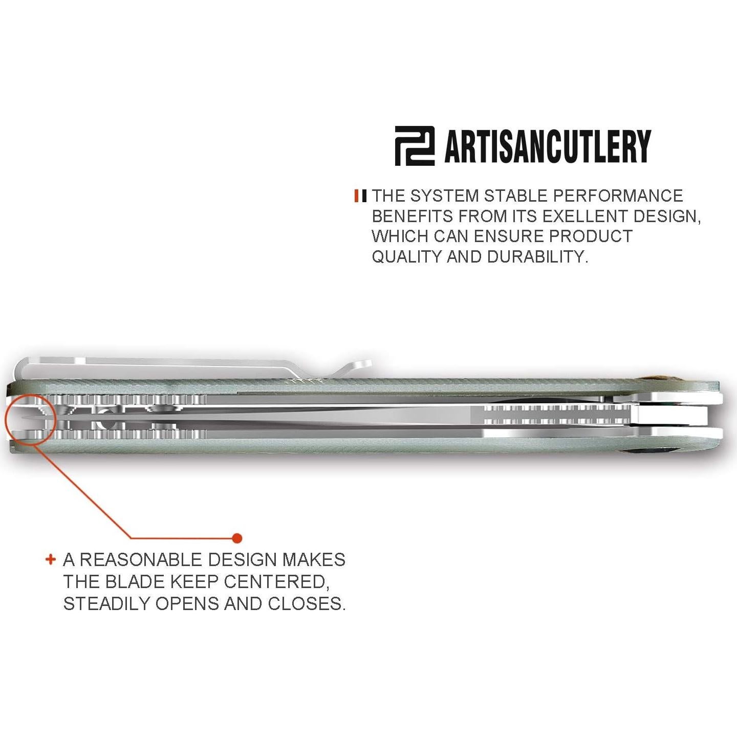 ARTISANCUTLERY Folding Hunting Knives Arroyo (ATZ-1845) AR-RPM9 Powder Steel Blade G10 Tactical Handle Pocket Folding Knife EDC Natural Green