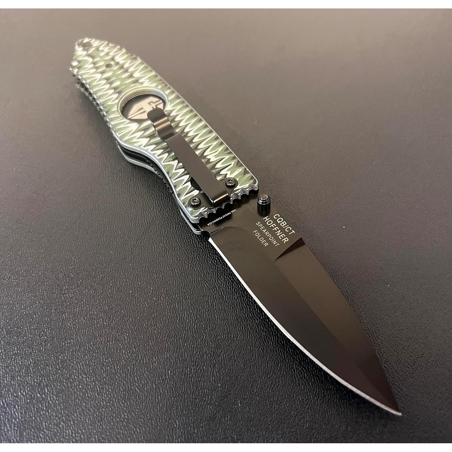 Cuchillo Plegable Hoffner 3.5" VG10 Hoja Negra G10 Texturizada