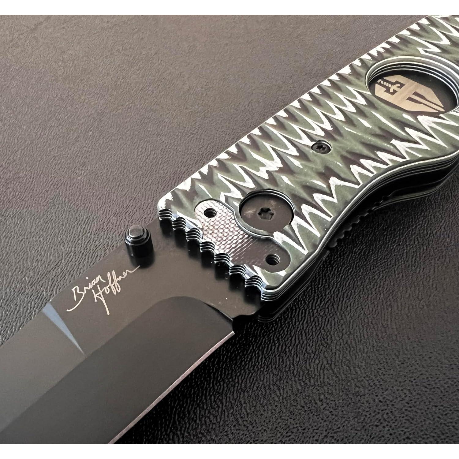 Cuchillo Plegable Hoffner 3.5" VG10 Hoja Negra G10 Texturizada