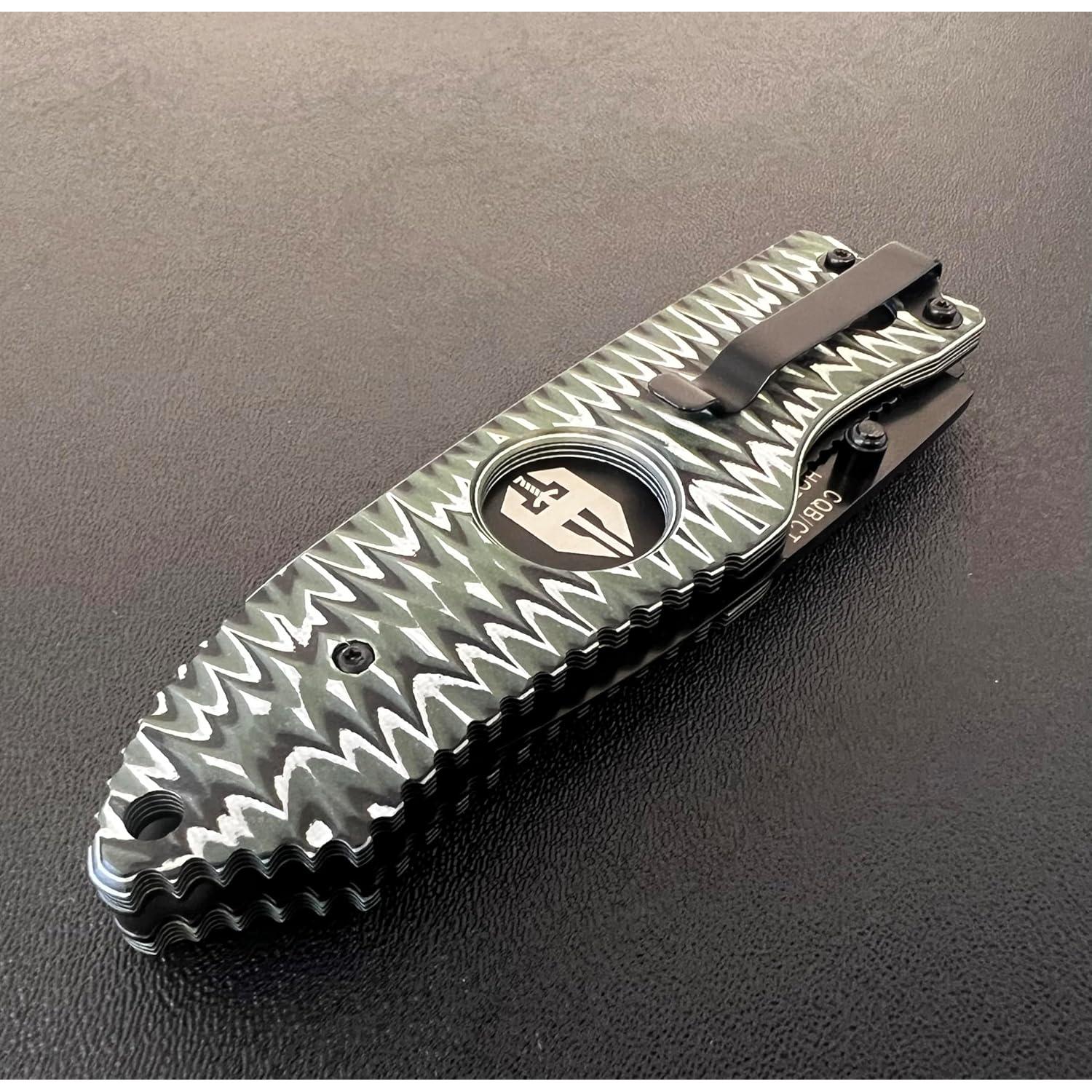 Cuchillo Plegable Hoffner 3.5" VG10 Hoja Negra G10 Texturizada