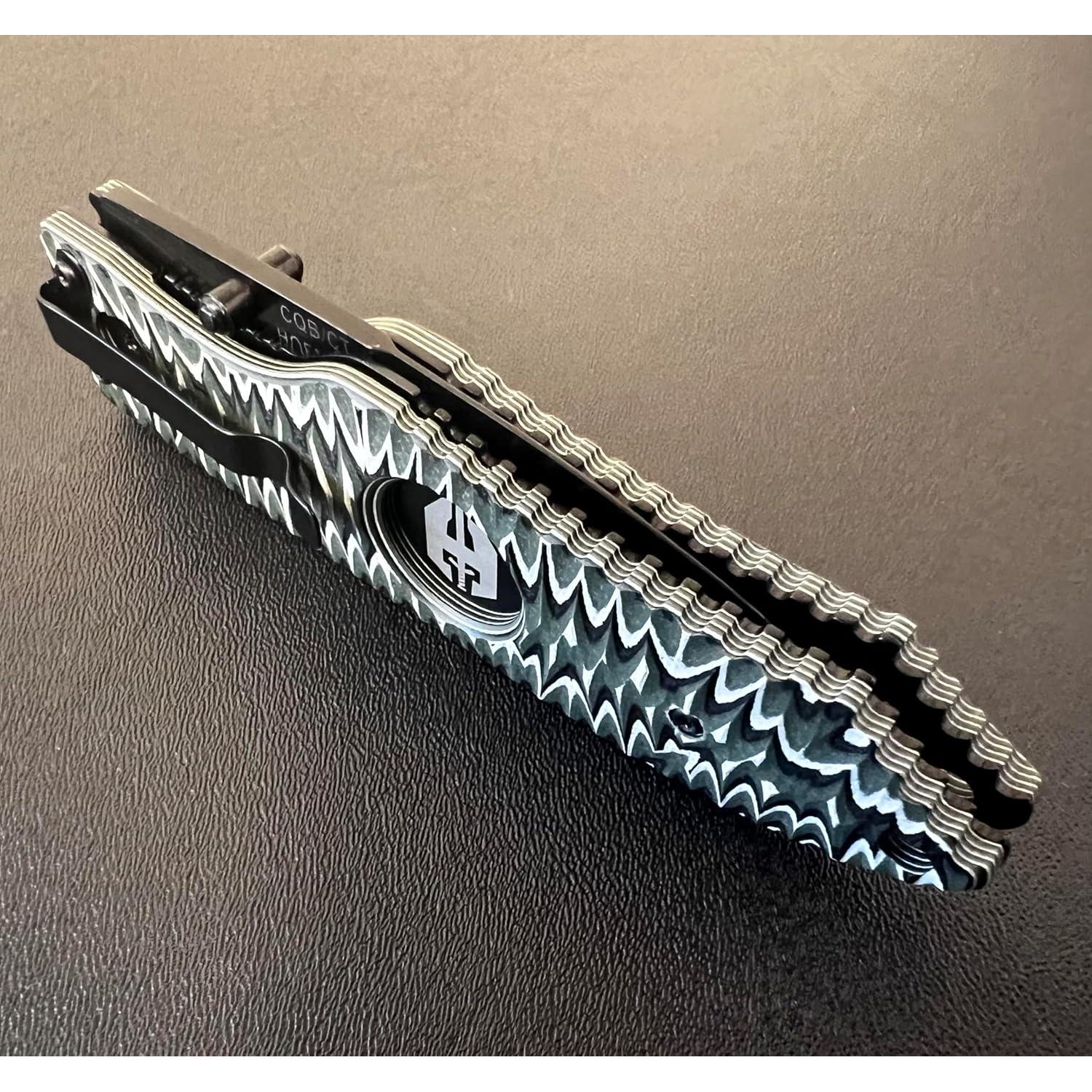 Cuchillo Plegable Hoffner 3.5" VG10 Hoja Negra G10 Texturizada