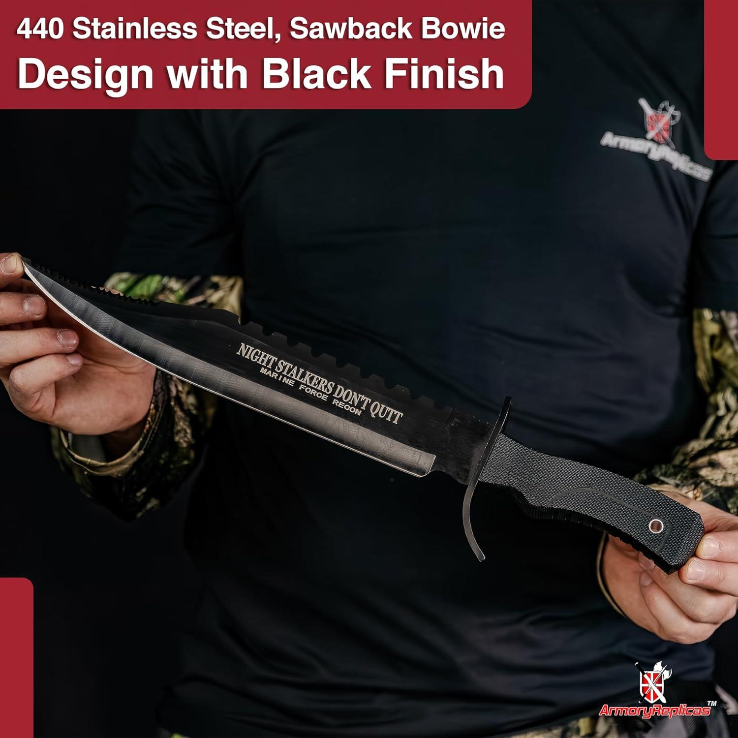 Cuchillo Deportivo Sawback Nocturno Armory Replicas 30.99 cm