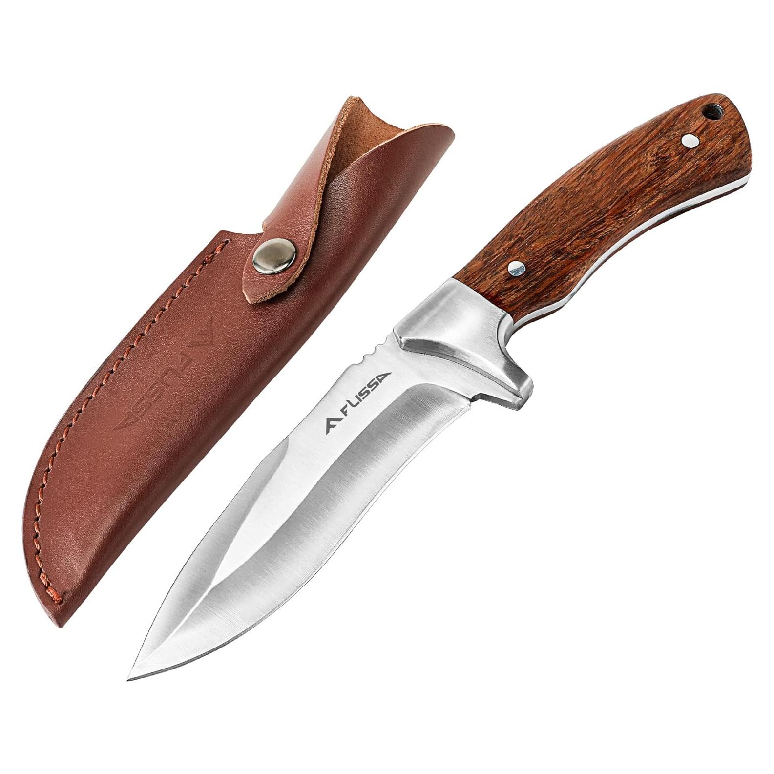 Cuchillo de Caza Fijo Flissa 12.2 cm Acero Alto Carbono