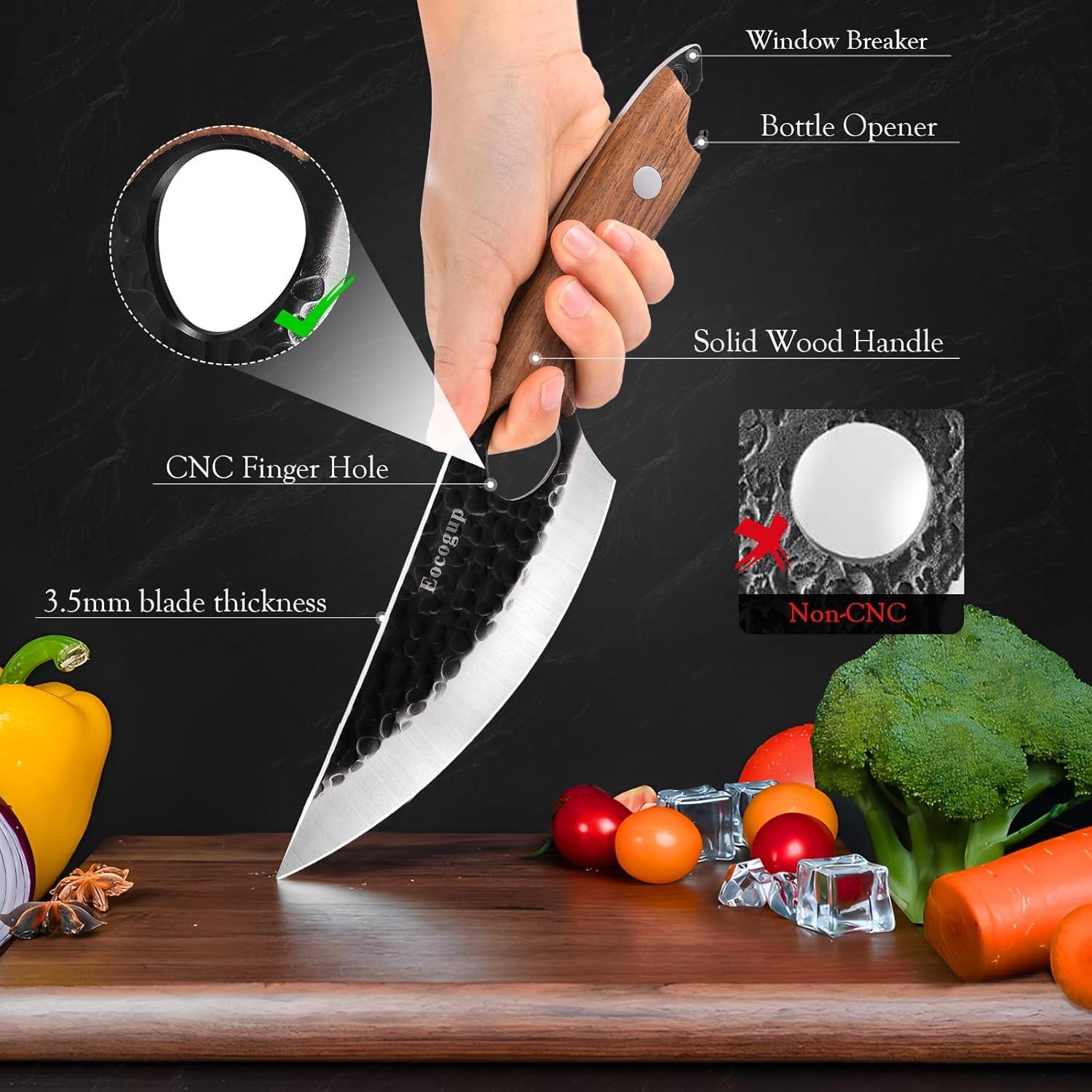 Cuchillo de Chef Eocogup 28.2 cm Acero Inoxidable con Funda