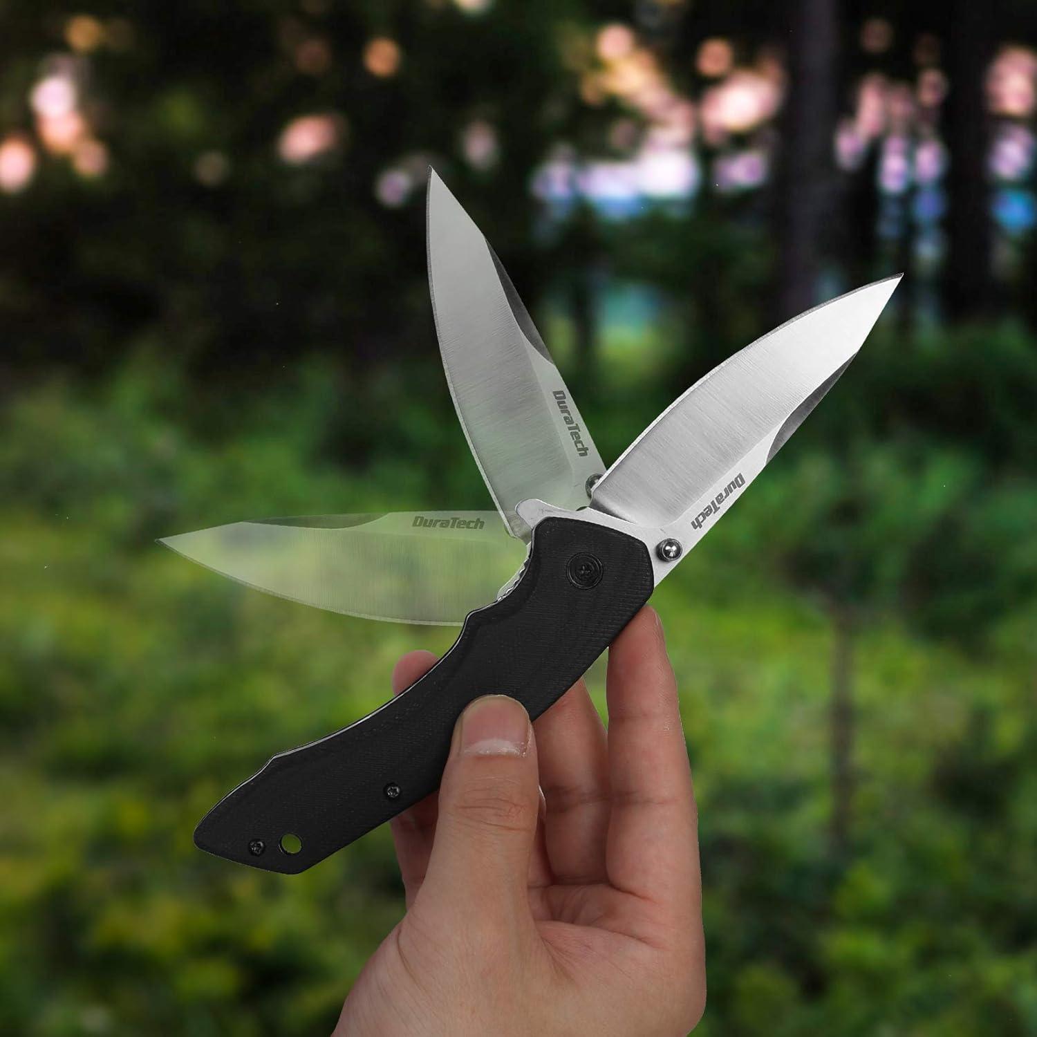 Cuchillo Plegable DURATECH EDC 8CR13MOV 19.69 cm Negro