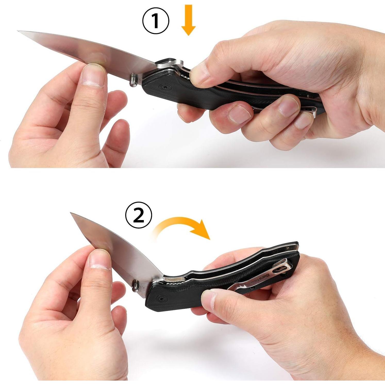 Cuchillo Plegable DURATECH EDC 8CR13MOV 19.69 cm Negro