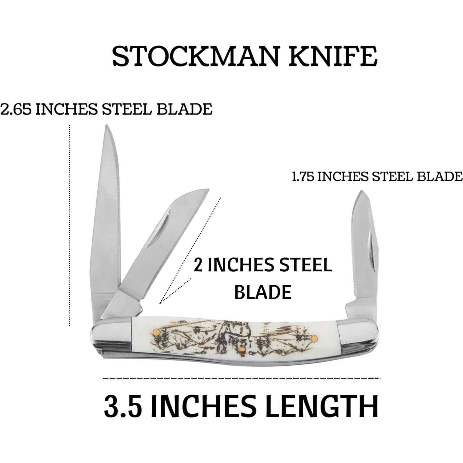 Juego de Cuchillos Plegables Old Ram 2 Piezas Acero 3CR13