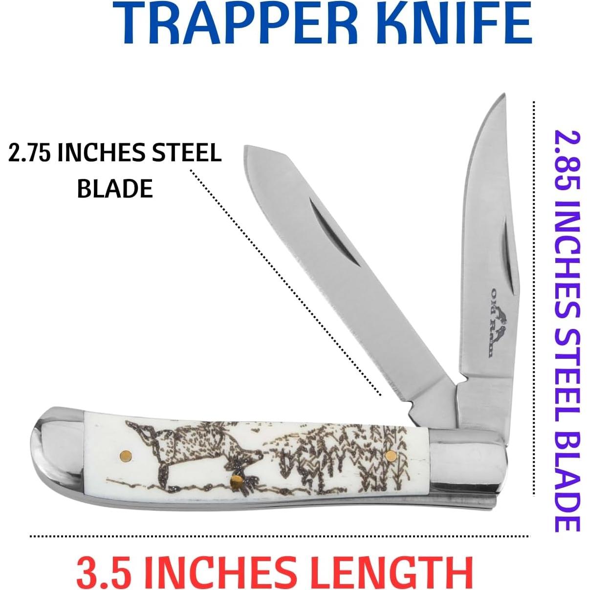 Juego de Cuchillos Plegables Old Ram 2 Piezas Acero 3CR13