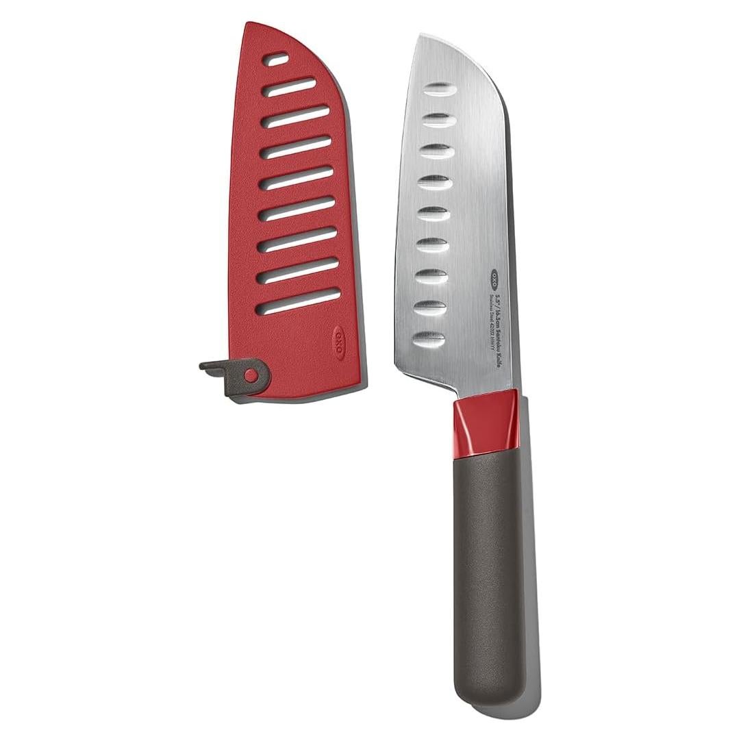 Cuchillo Santoku OXO 14cm Acero Inoxidable con Funda