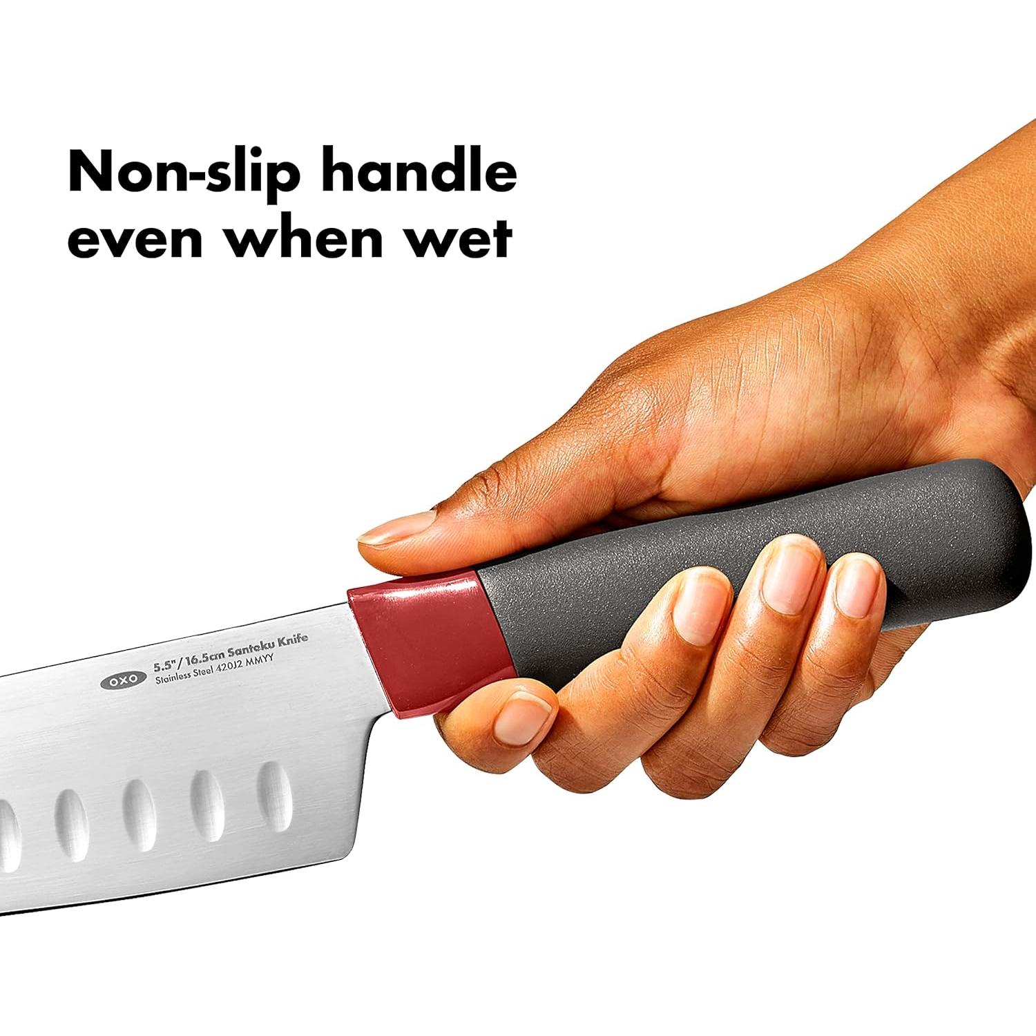 Cuchillo Santoku OXO 14cm Acero Inoxidable con Funda