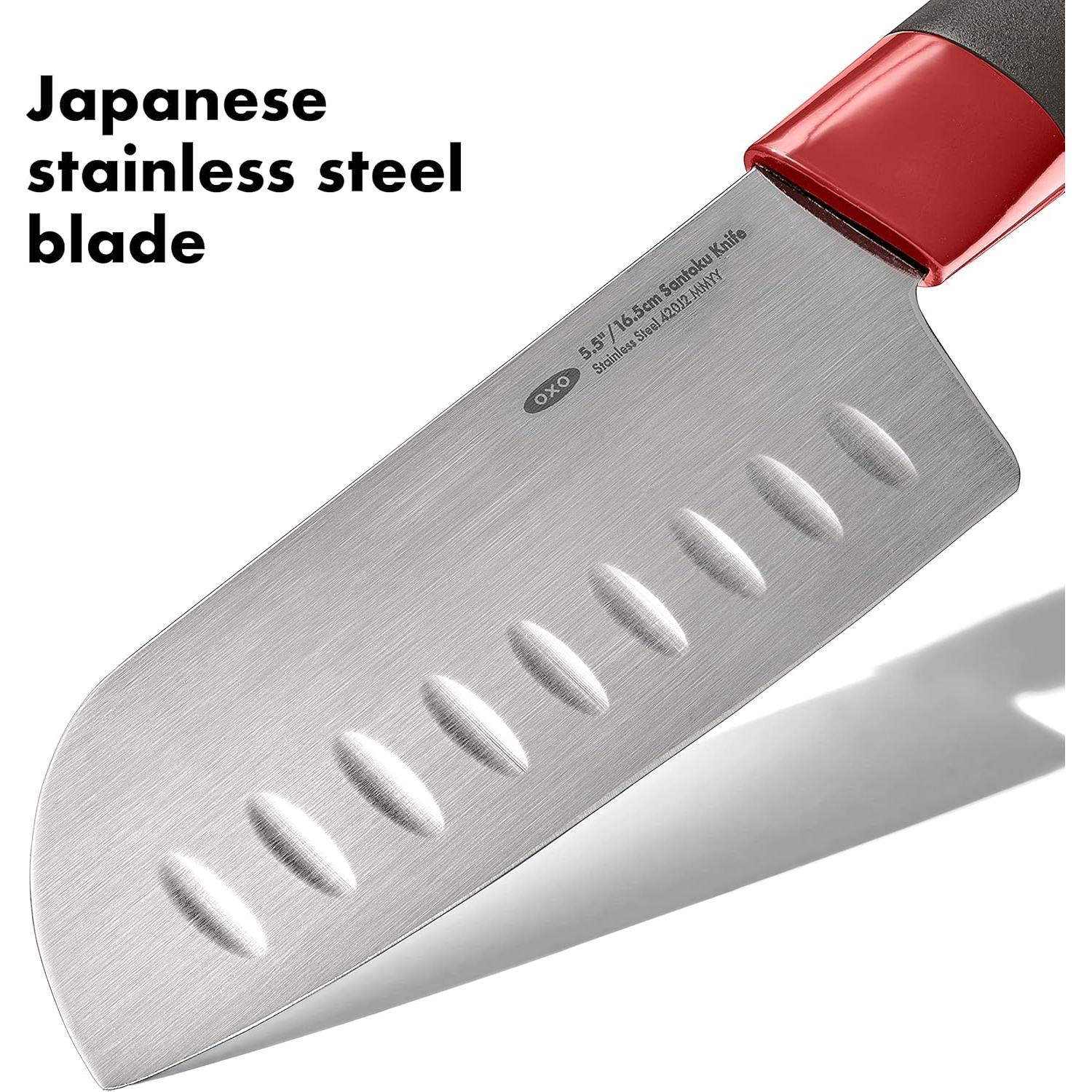 Cuchillo Santoku OXO 14cm Acero Inoxidable con Funda