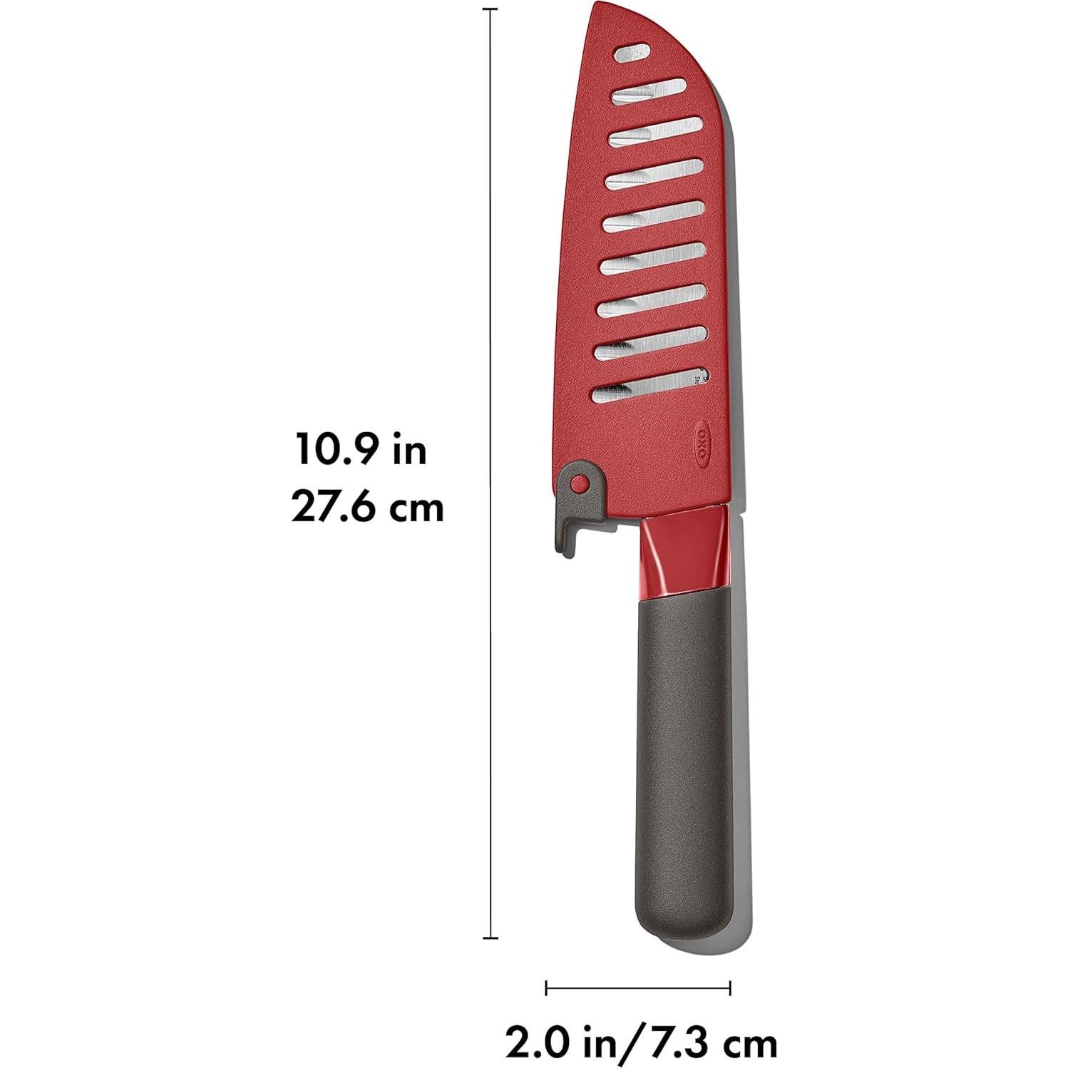 Cuchillo Santoku OXO 14cm Acero Inoxidable con Funda