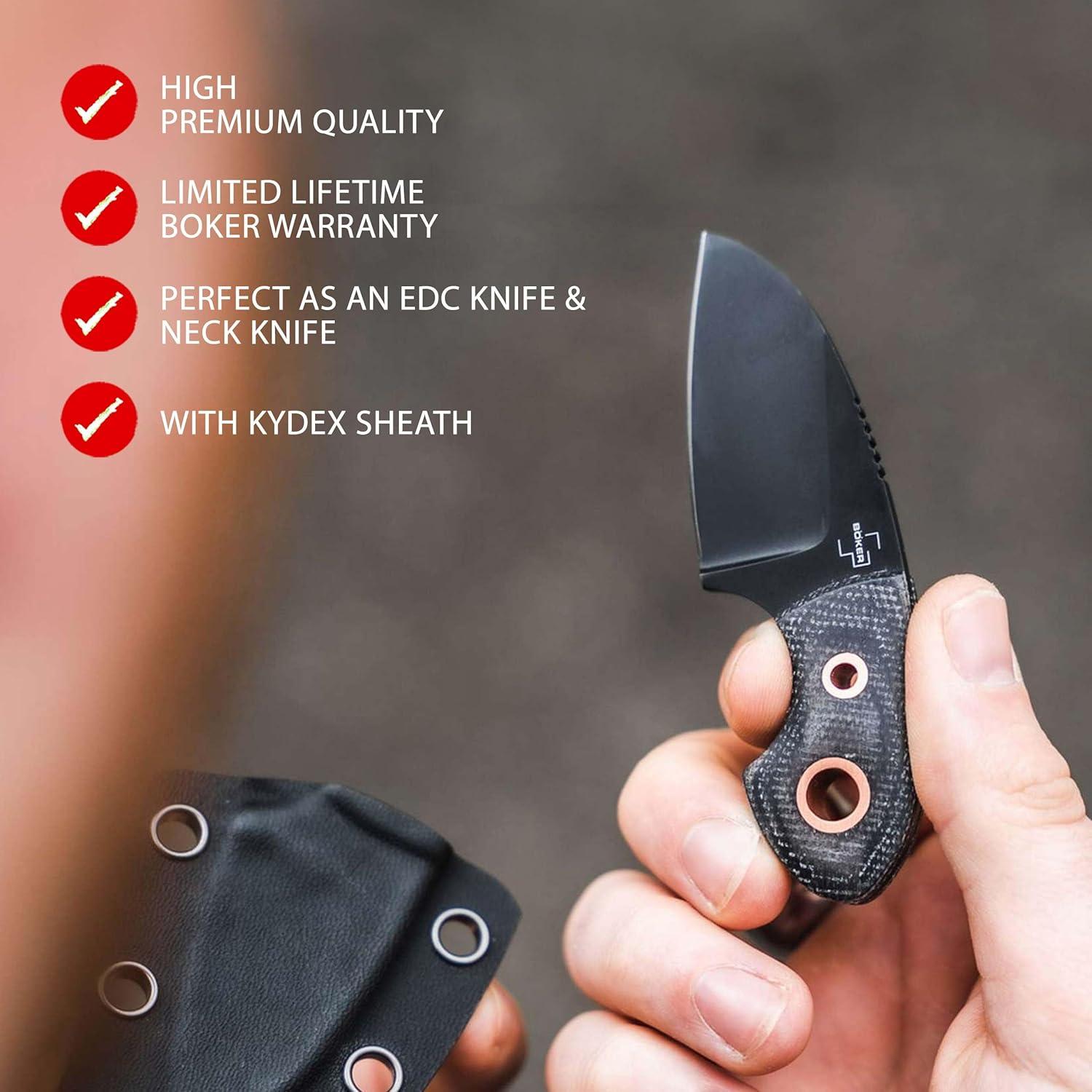 Cuchillo EDC BÖKER PLUS Gnome Negro D2 con Funda Kydex