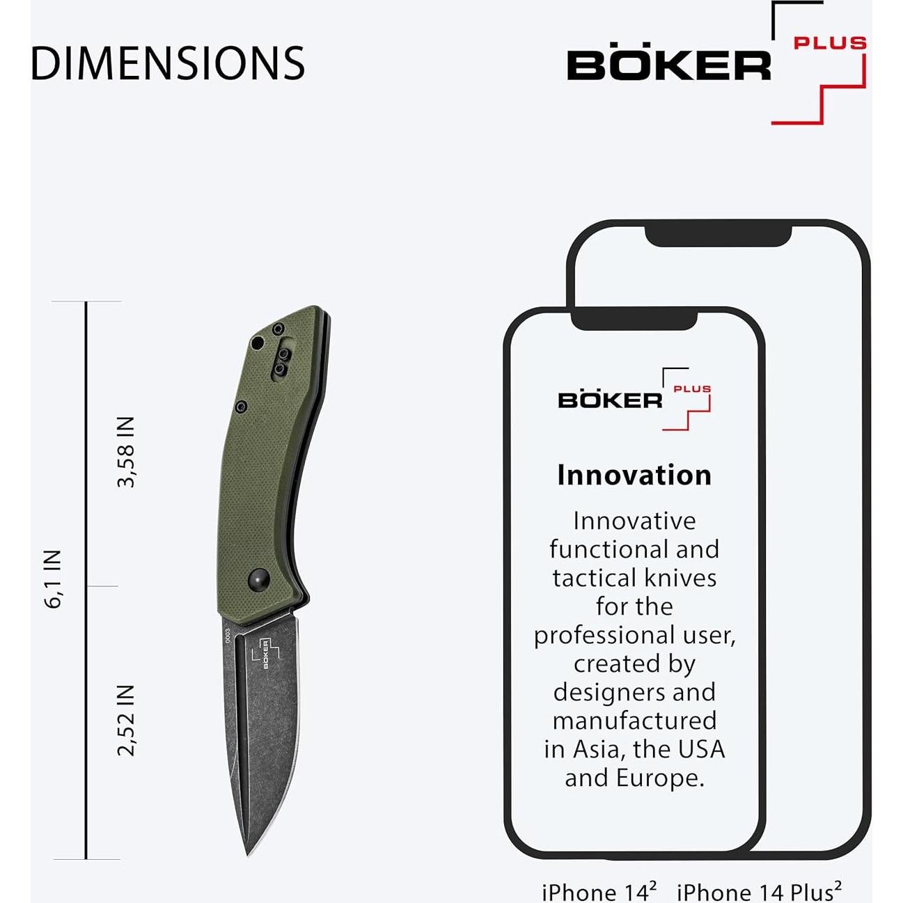 Worldwide 2.0 Pocket Knife - legal EDC two-handed folding knife with clip - slipjoint - G10 handle green - drop point - black blade - professional outdoor