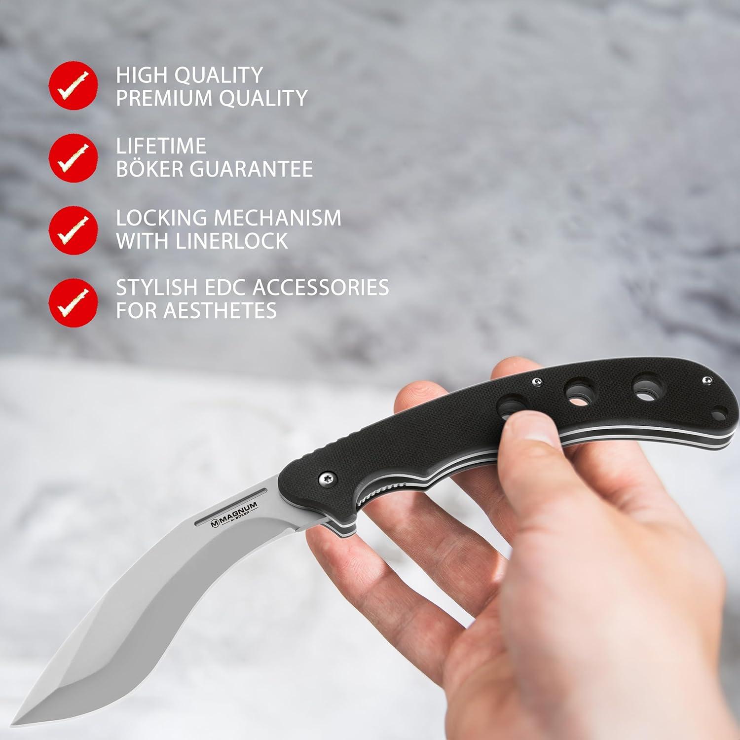 Cuchillo Kukri Pocket Boker Magnum 11.75 cm Acero Inoxidable