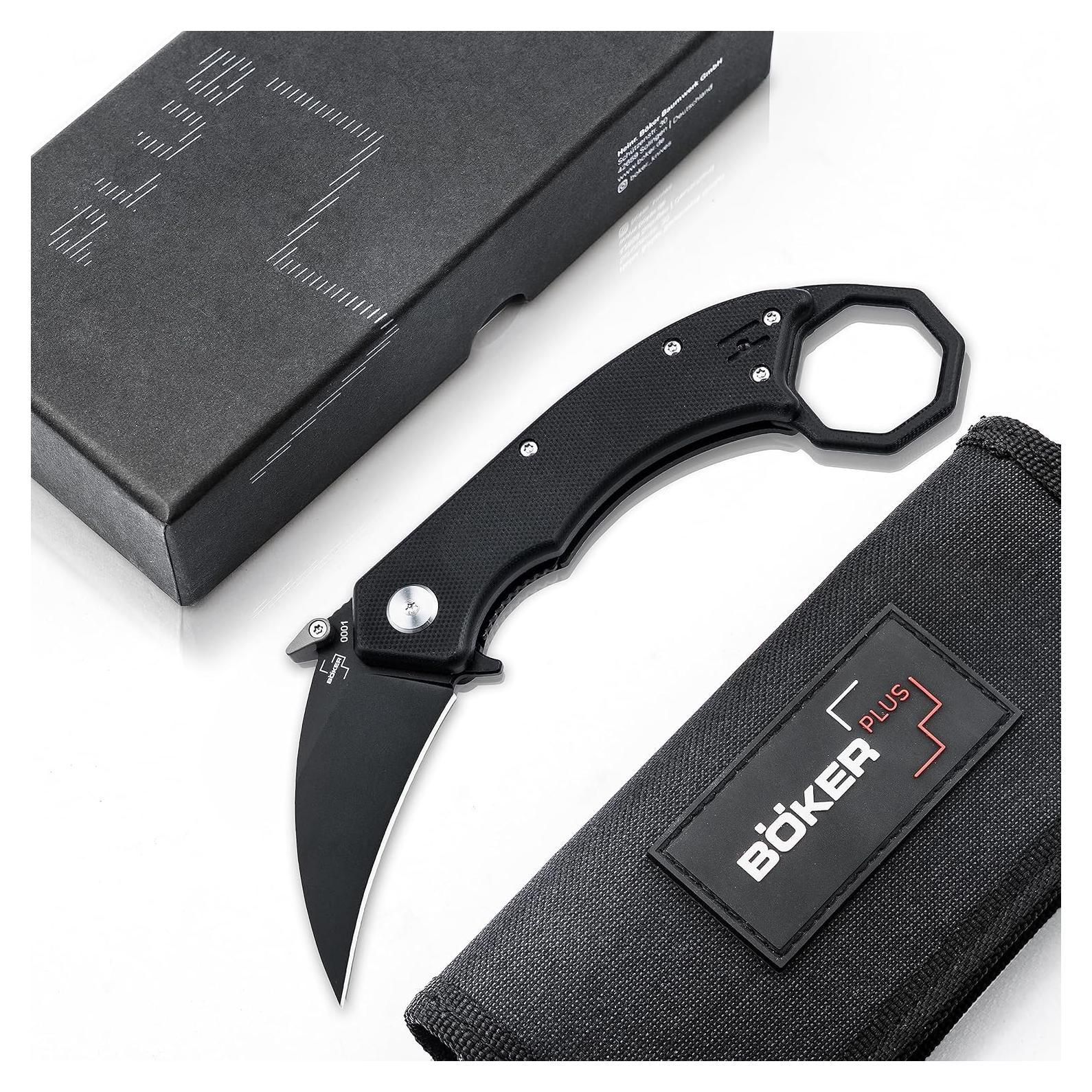 Cuchillo Plegable Boker Plus HEL Karambit Negro 6.1cm 154CM