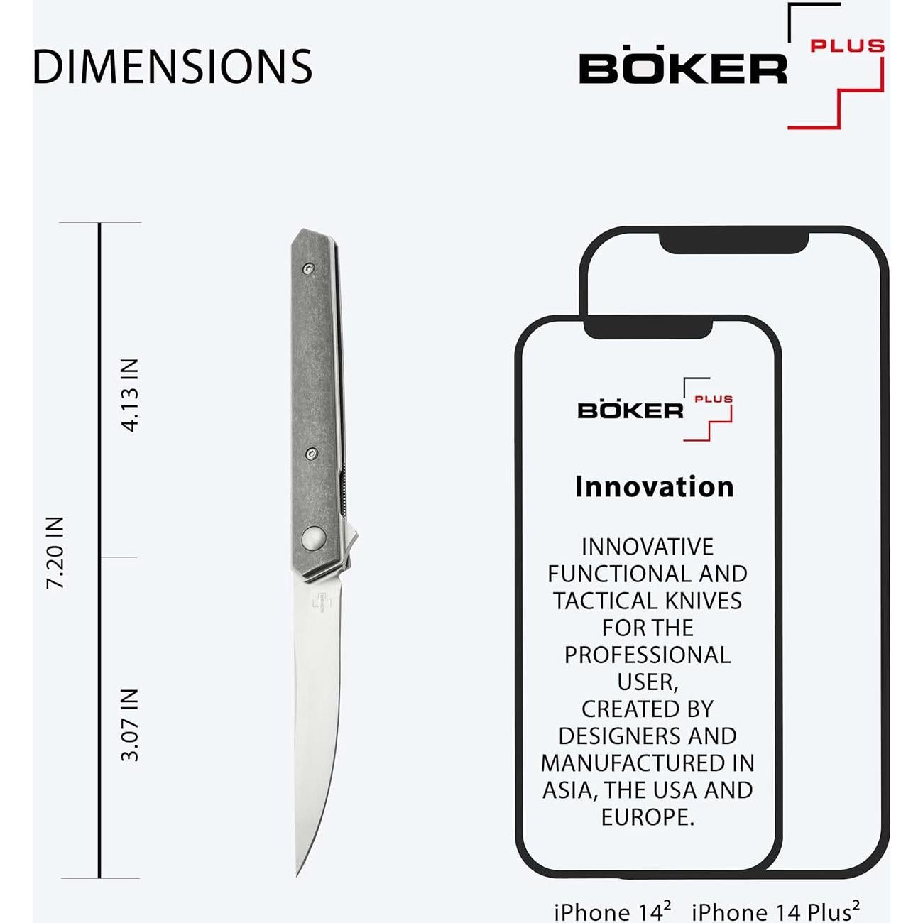 Cuchillo de bolsillo Boker Plus Kwaiken Air Mini Titan - Hoja VG-10